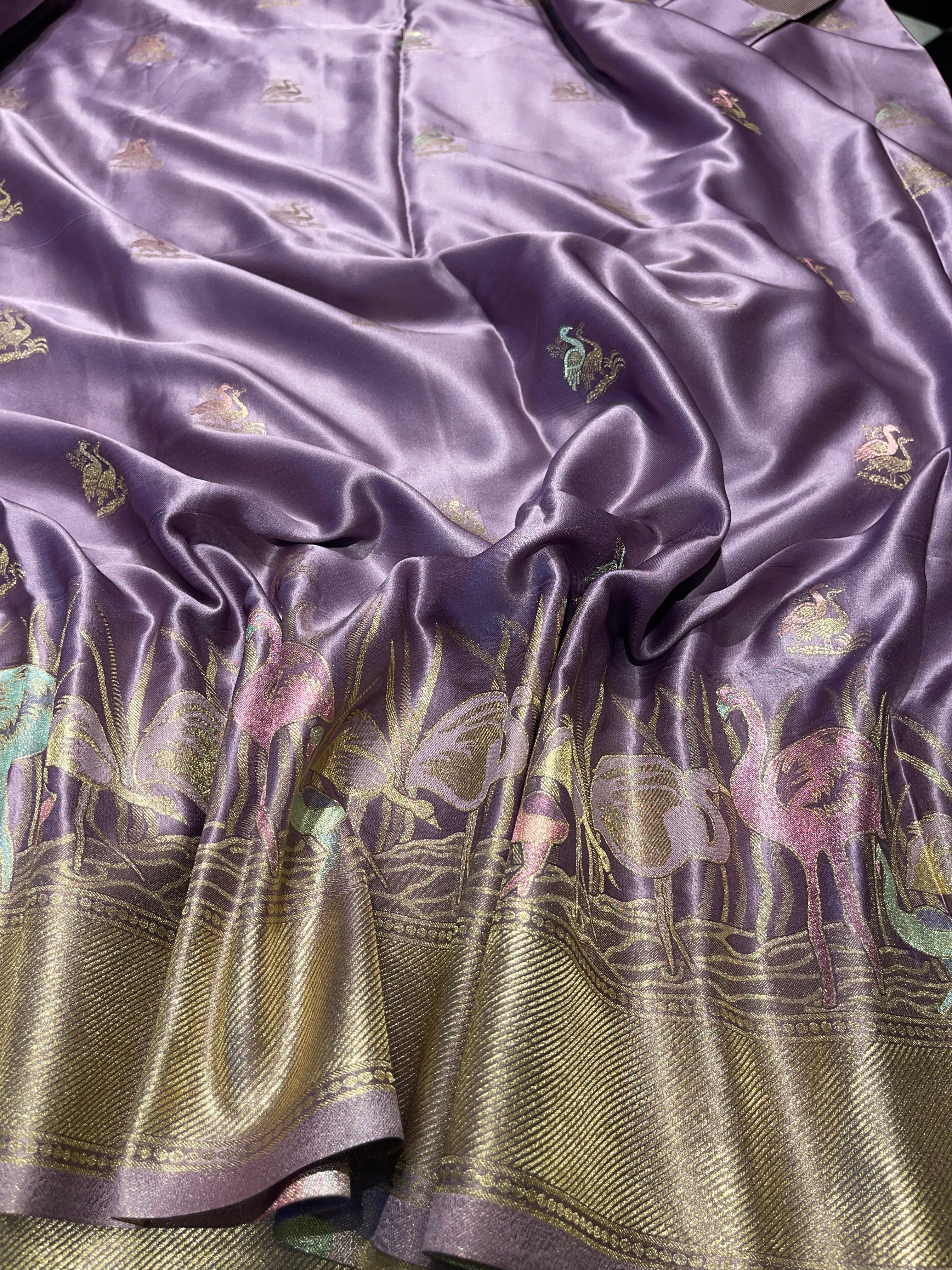 Banarasi semi katan mushro soft silk Saree- BSK01