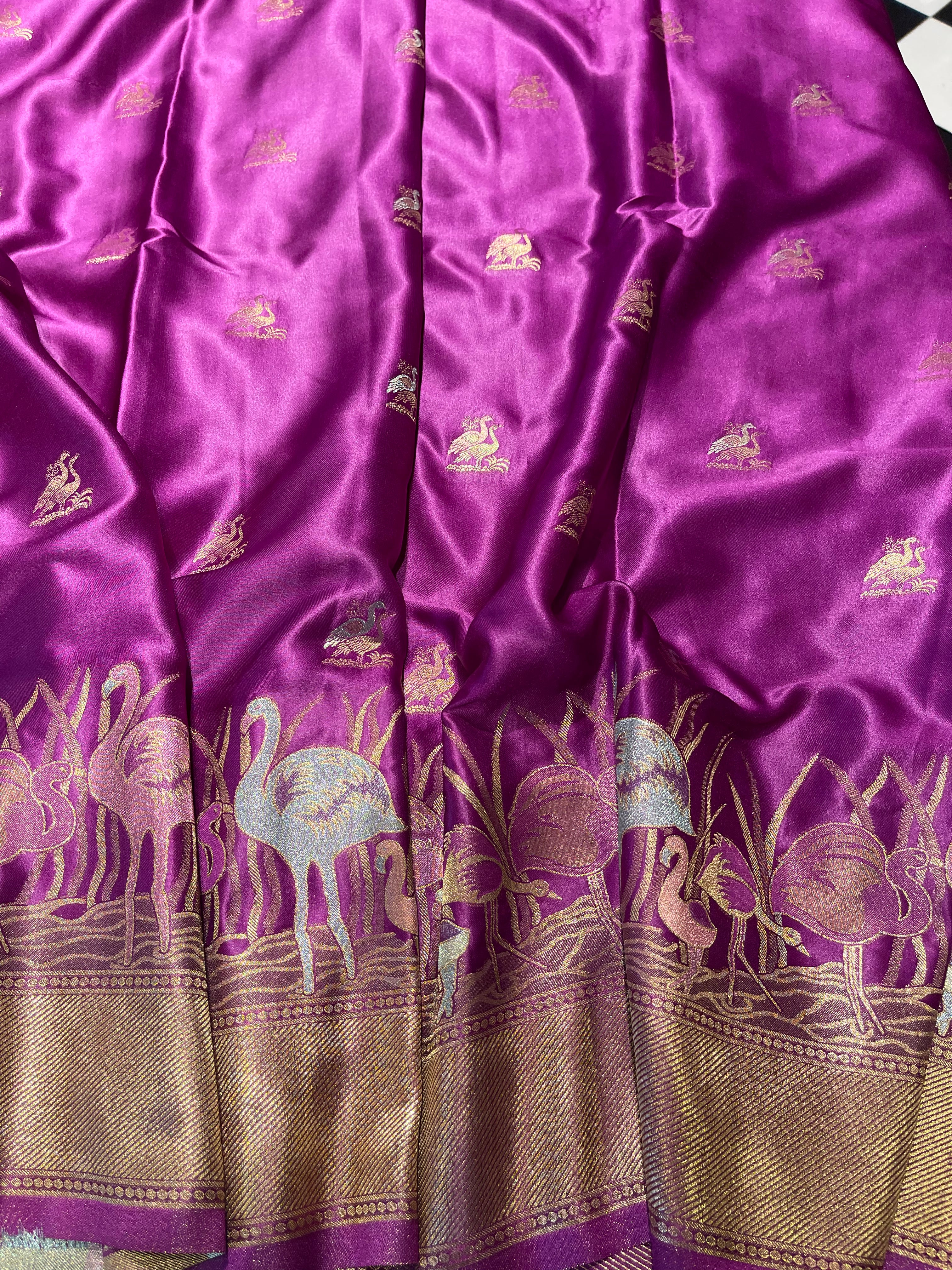 Banarasi semi katan mushro soft silk Saree- BSK02