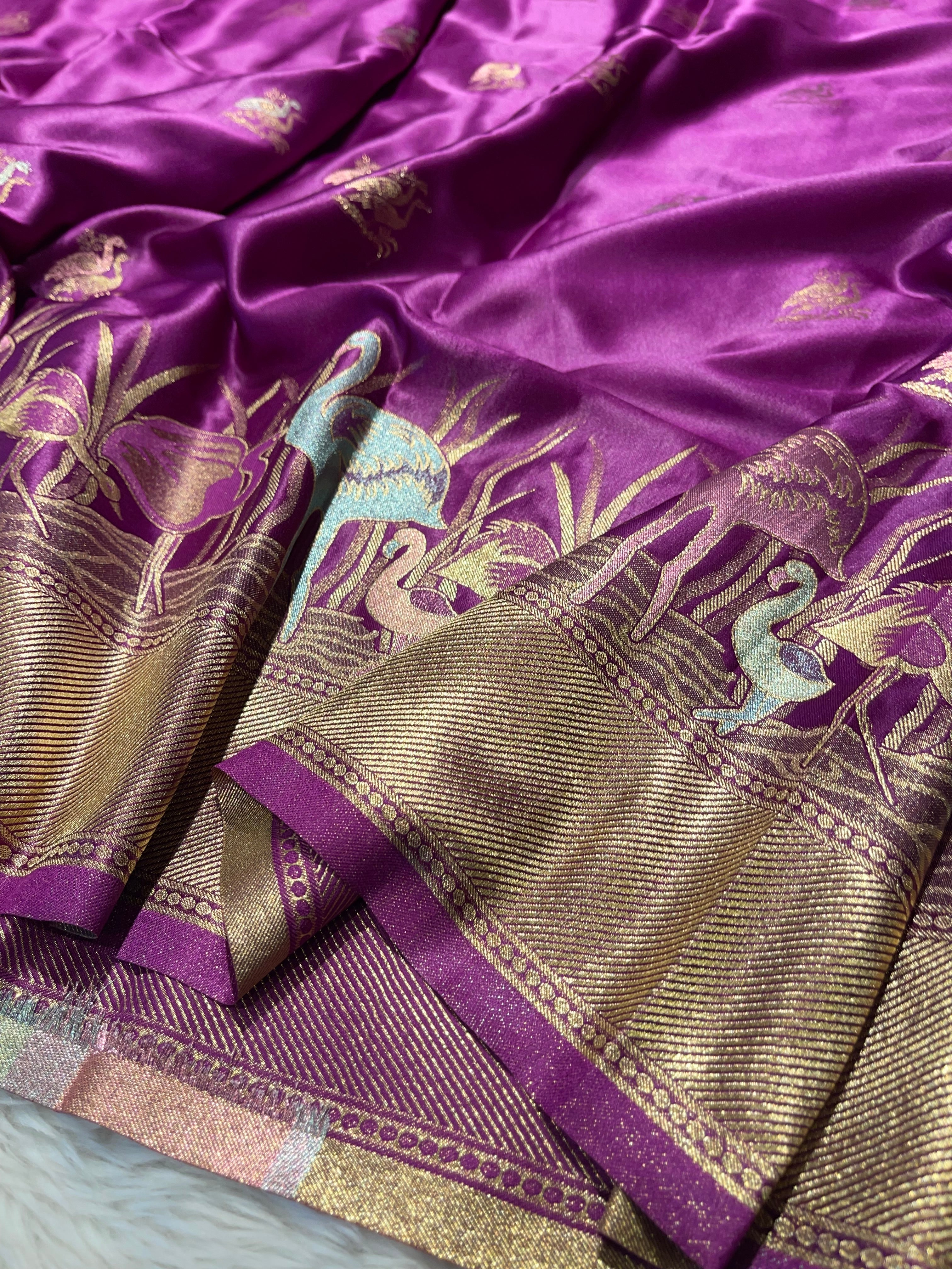 Banarasi semi katan mushro soft silk Saree- BSK02