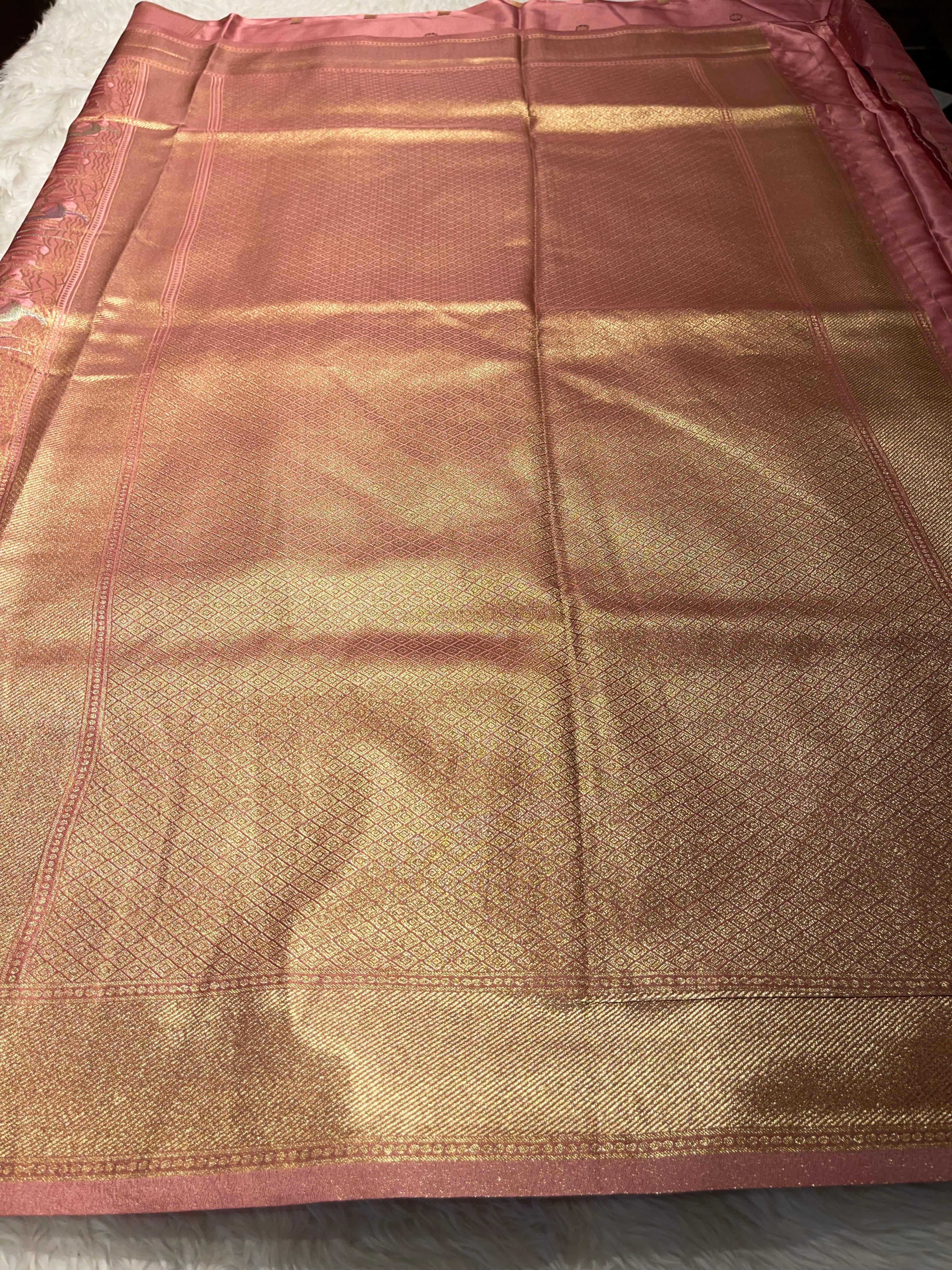 Banarasi semi katan mushro soft silk Saree- BSK03