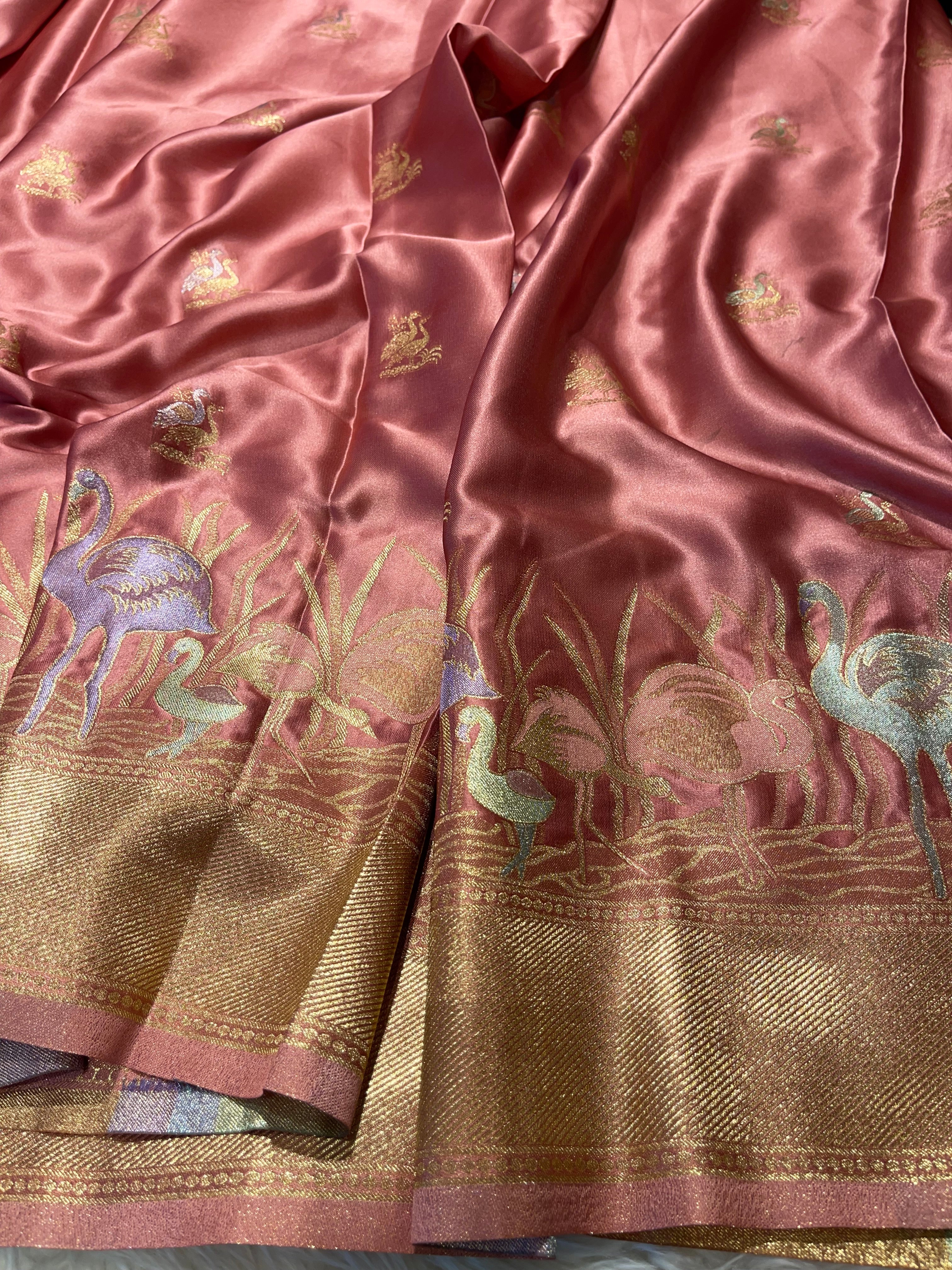 Banarasi semi katan mushro soft silk Saree- BSK03