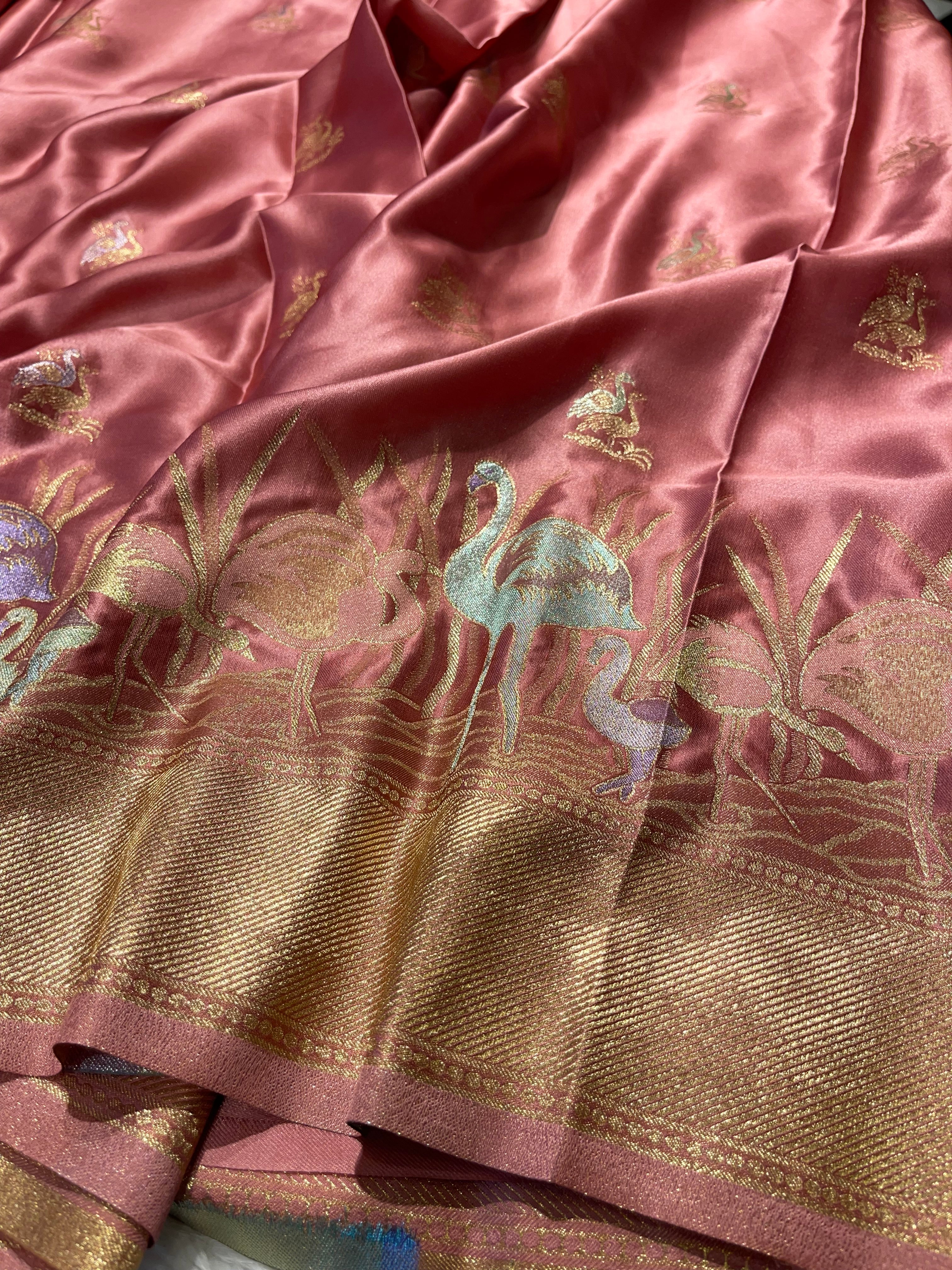 Banarasi semi katan mushro soft silk Saree- BSK03