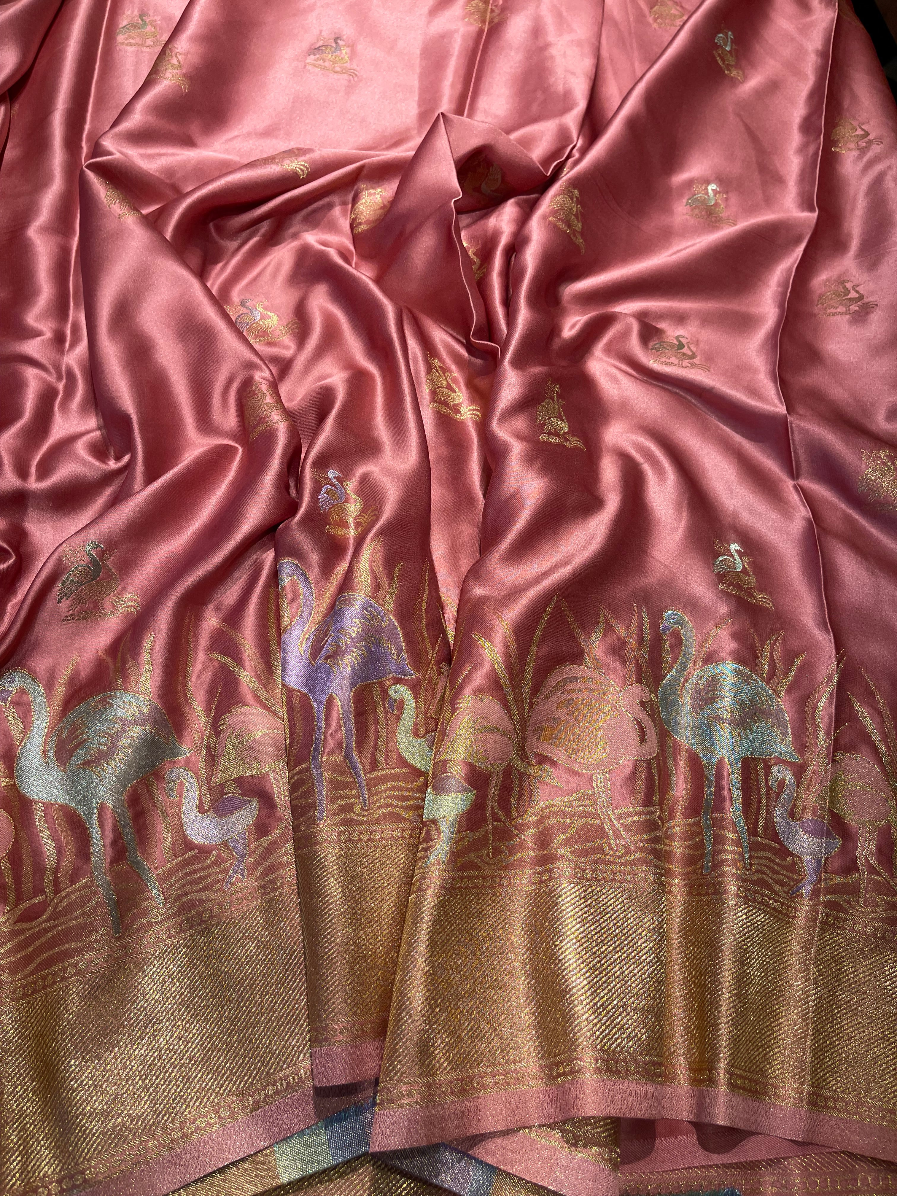 Banarasi semi katan mushro soft silk Saree- BSK03