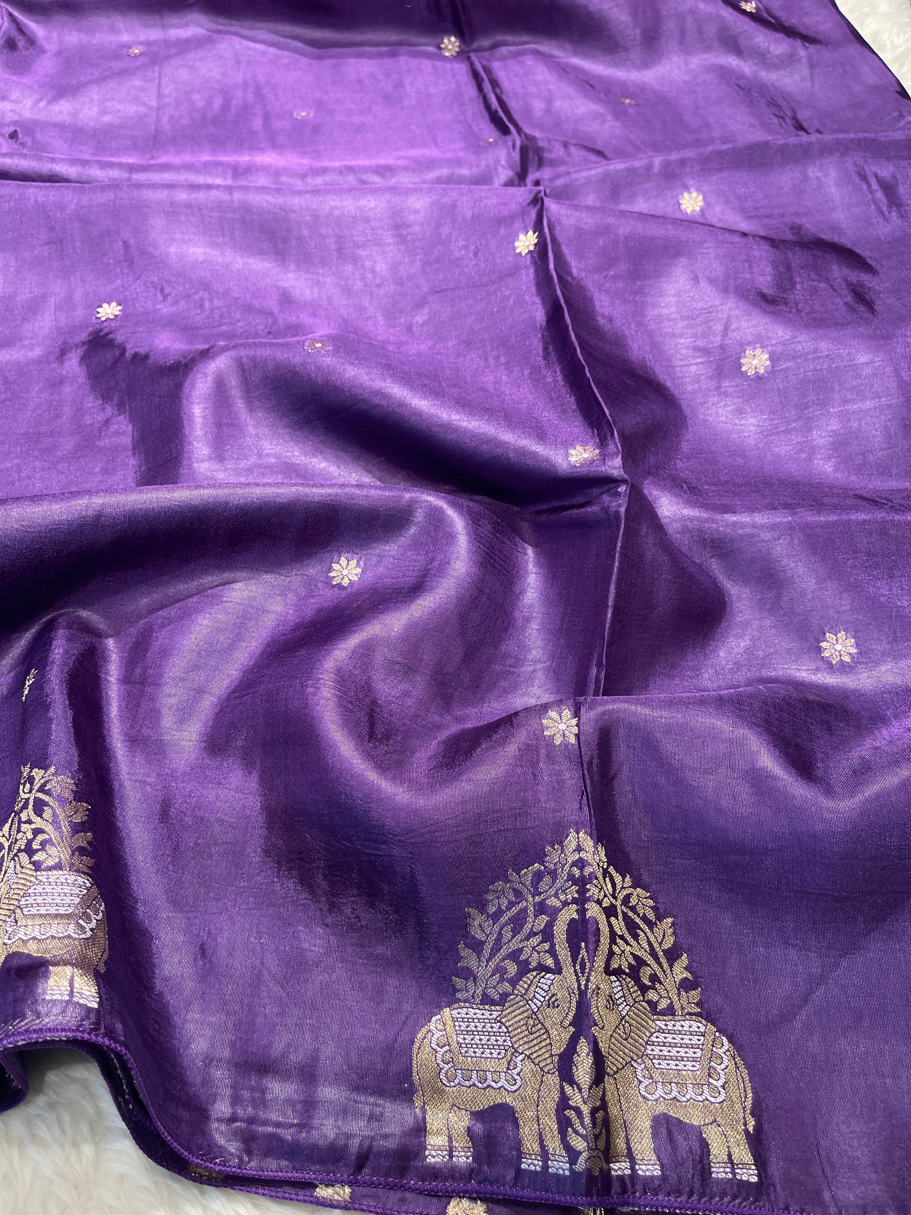 Banarasi chinon silk saree - Masaba Purple -MP04