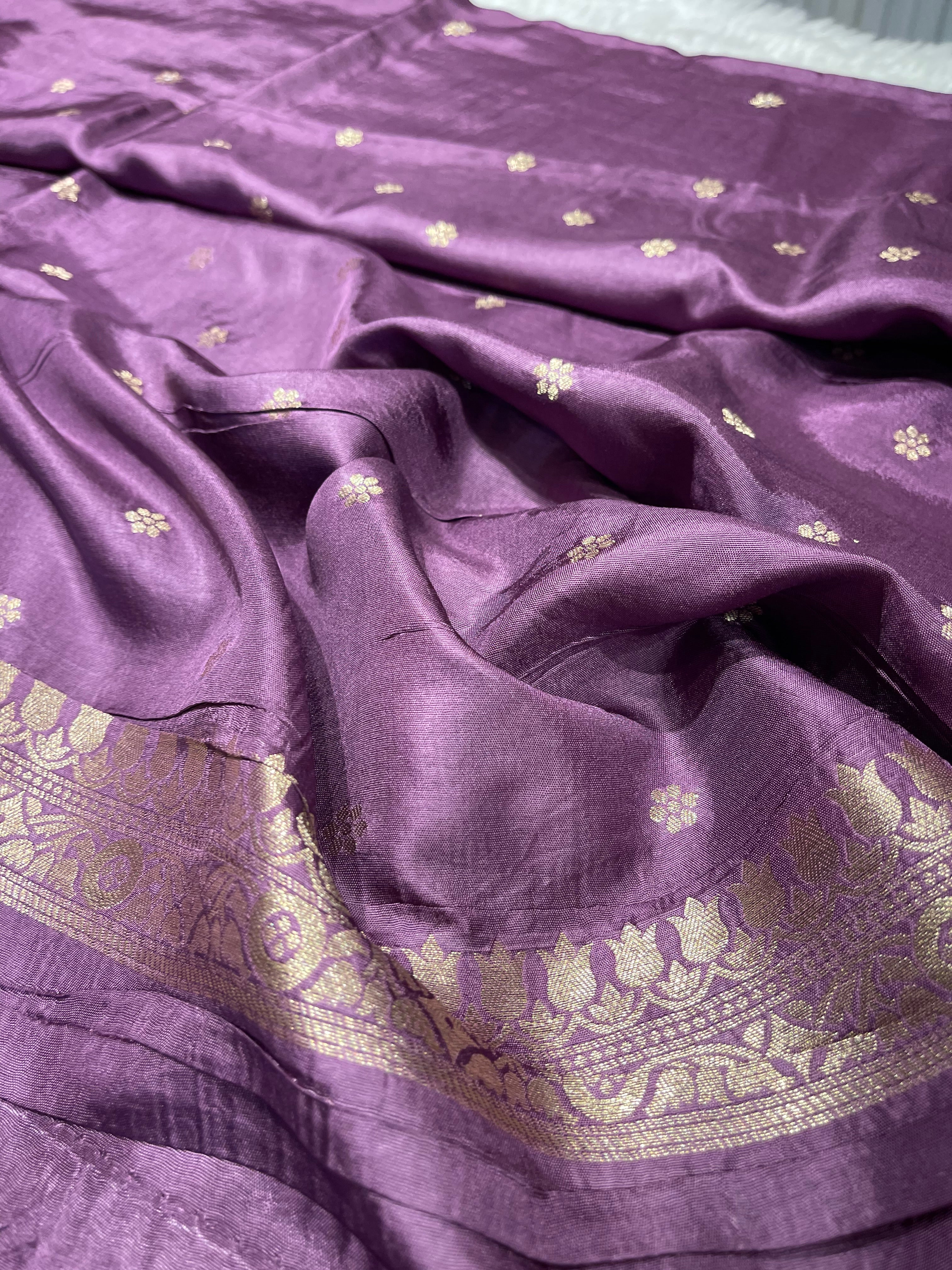 Banarasi chinon silk saree - Masaba Purple -MP01