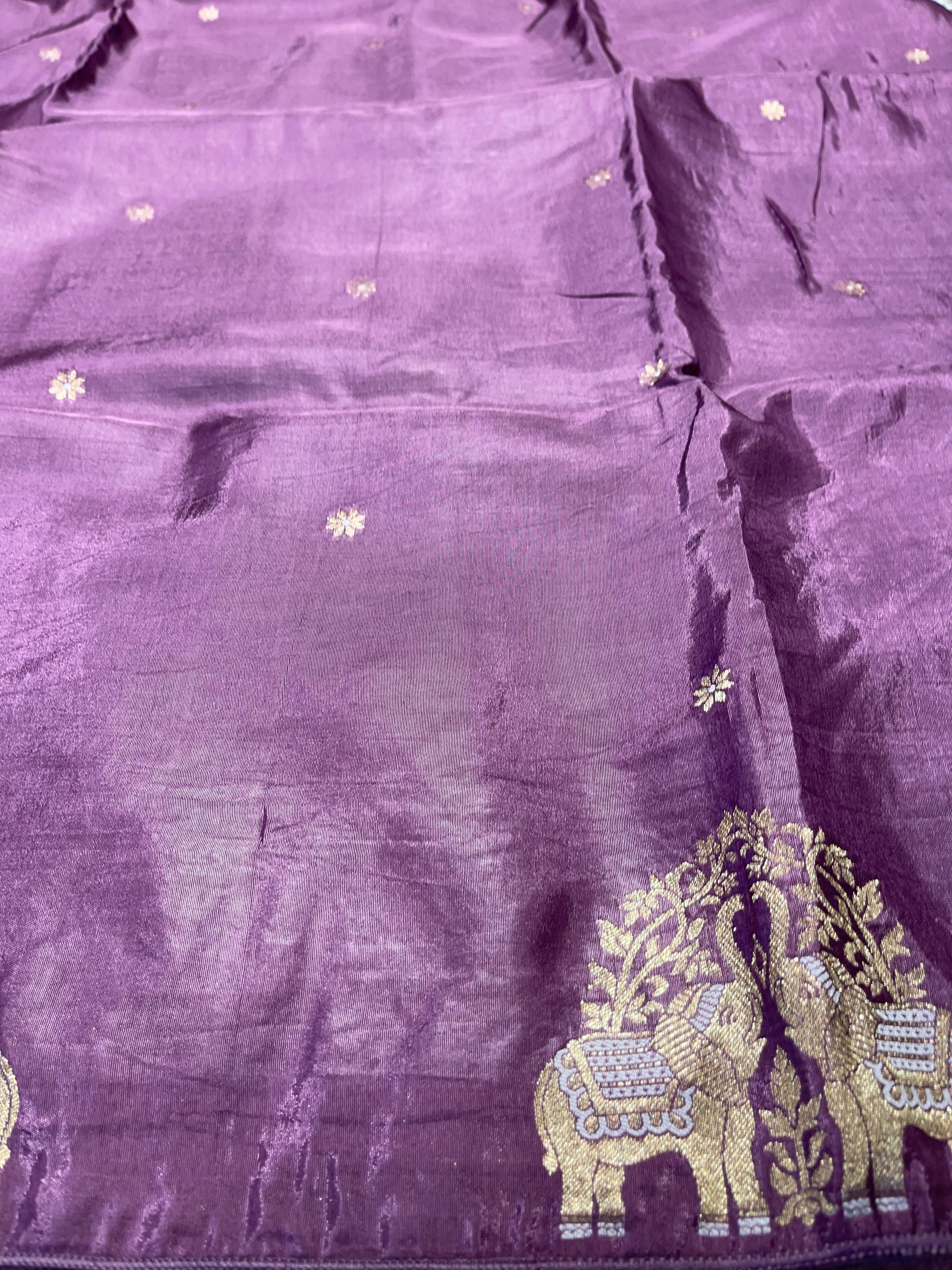 Banarasi chinon silk saree - Masaba Purple -MP01