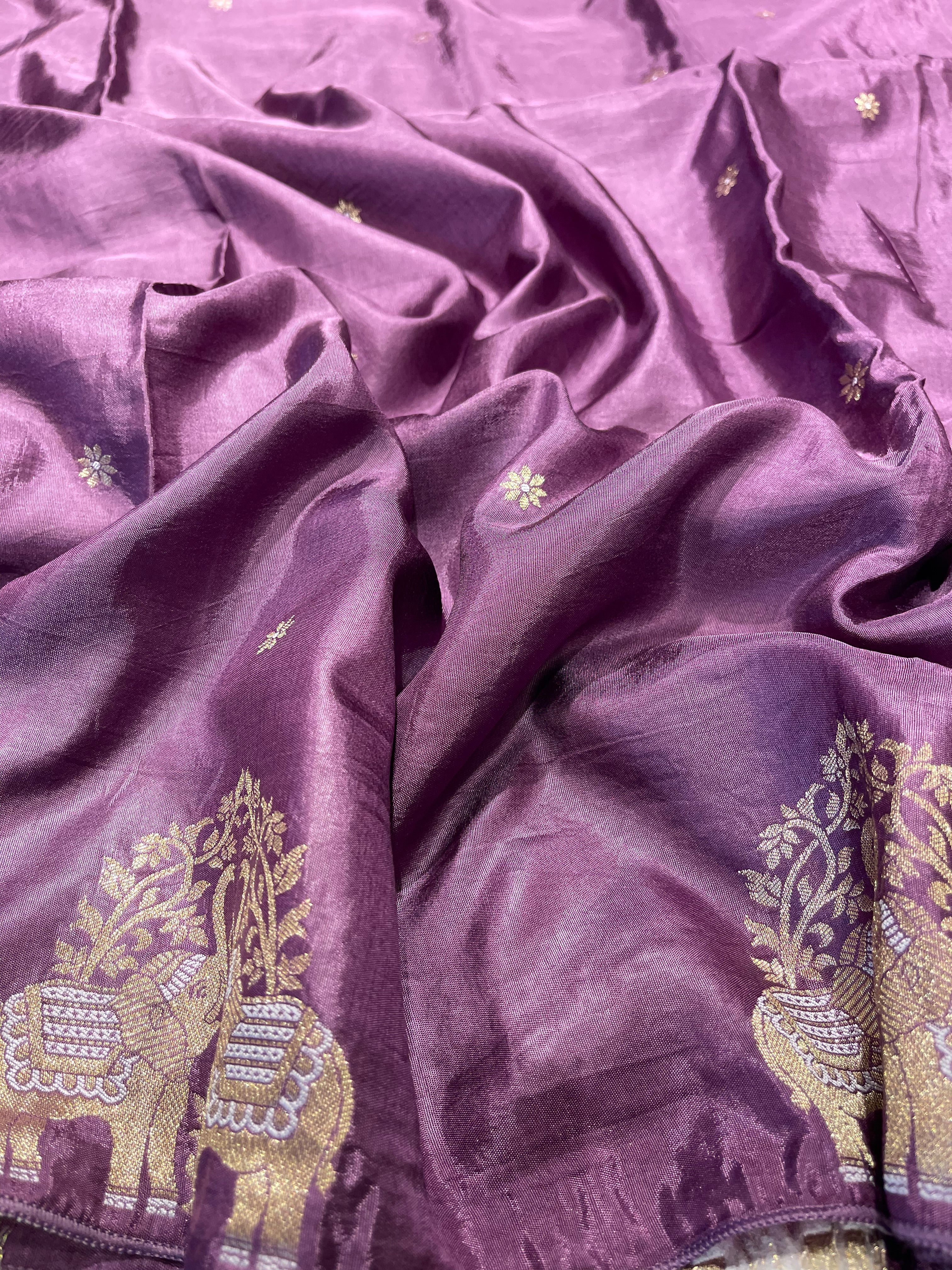 Banarasi chinon silk saree - Masaba Purple -MP01