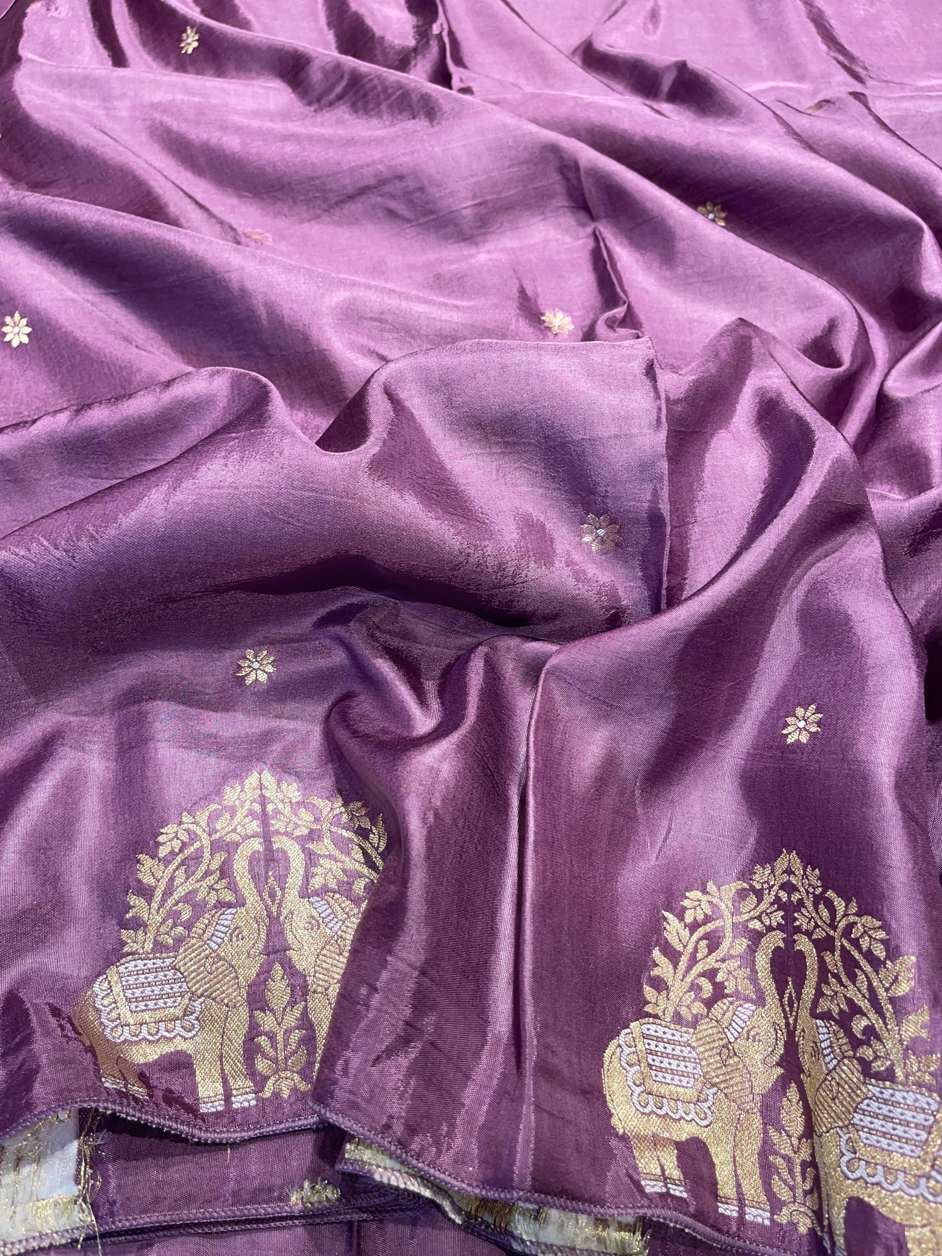 Banarasi chinon silk saree - Masaba Purple -MP01