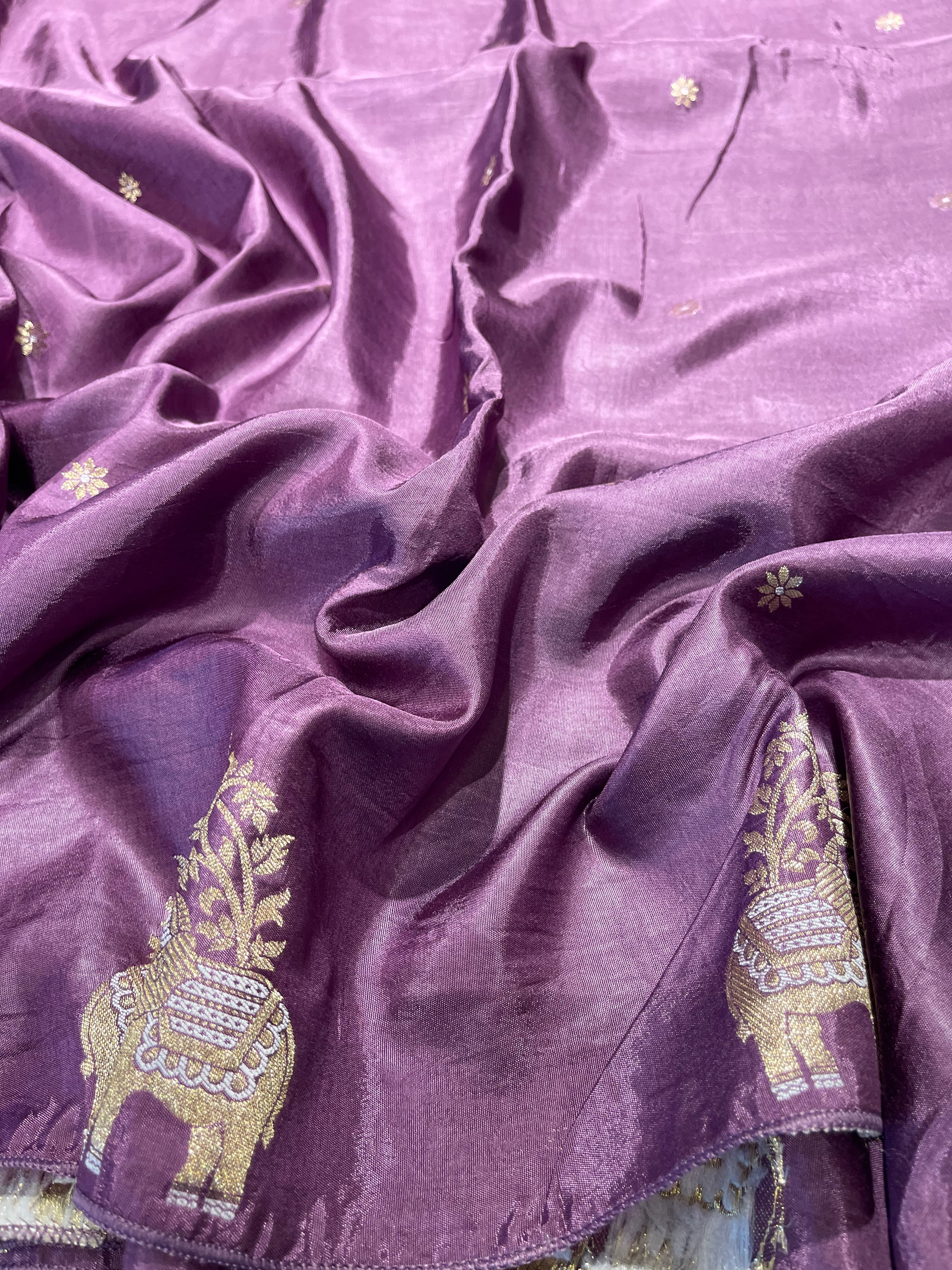 Banarasi chinon silk saree - Masaba Purple -MP01