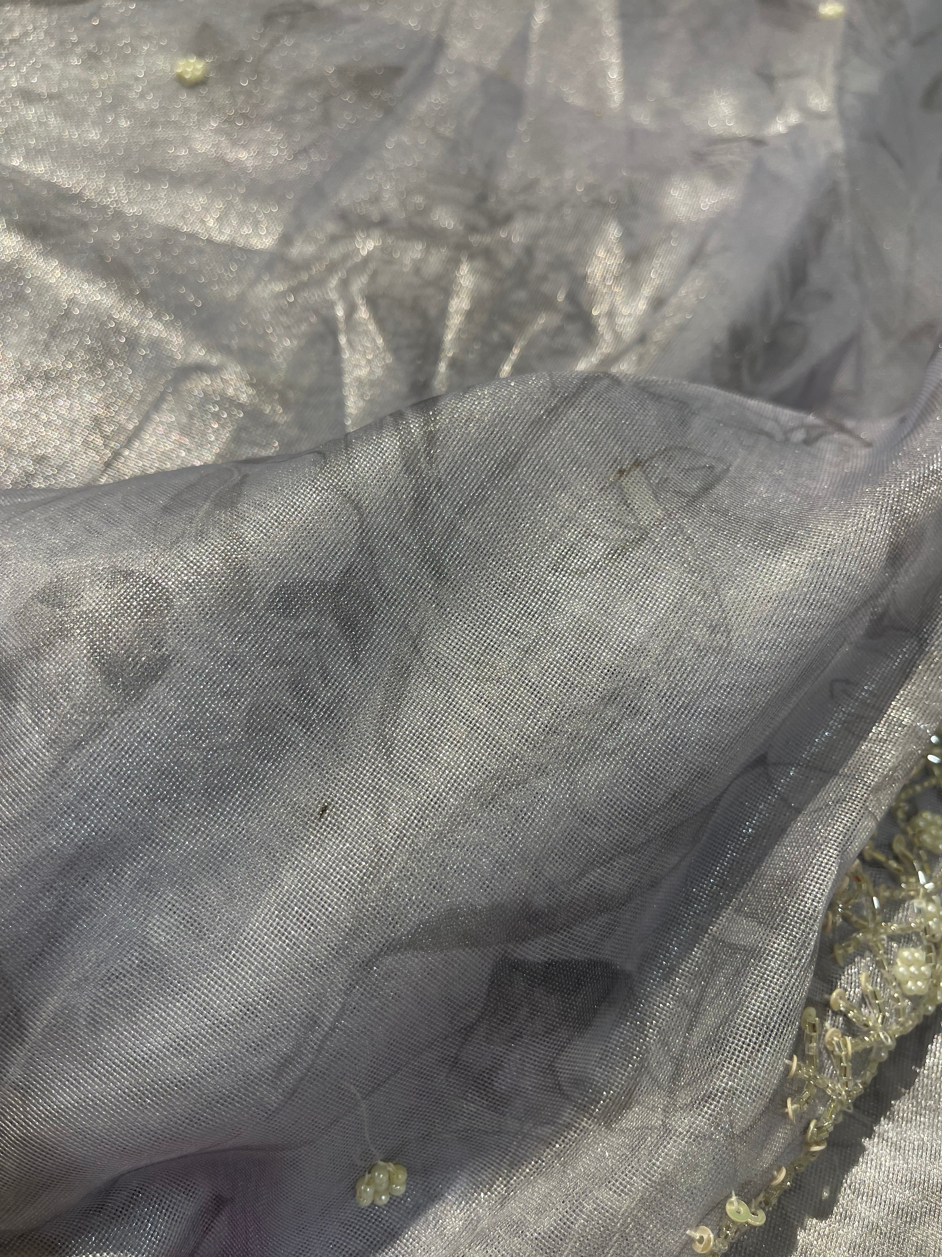 DAFFODIL FLORAL - LAVENDER SAREE