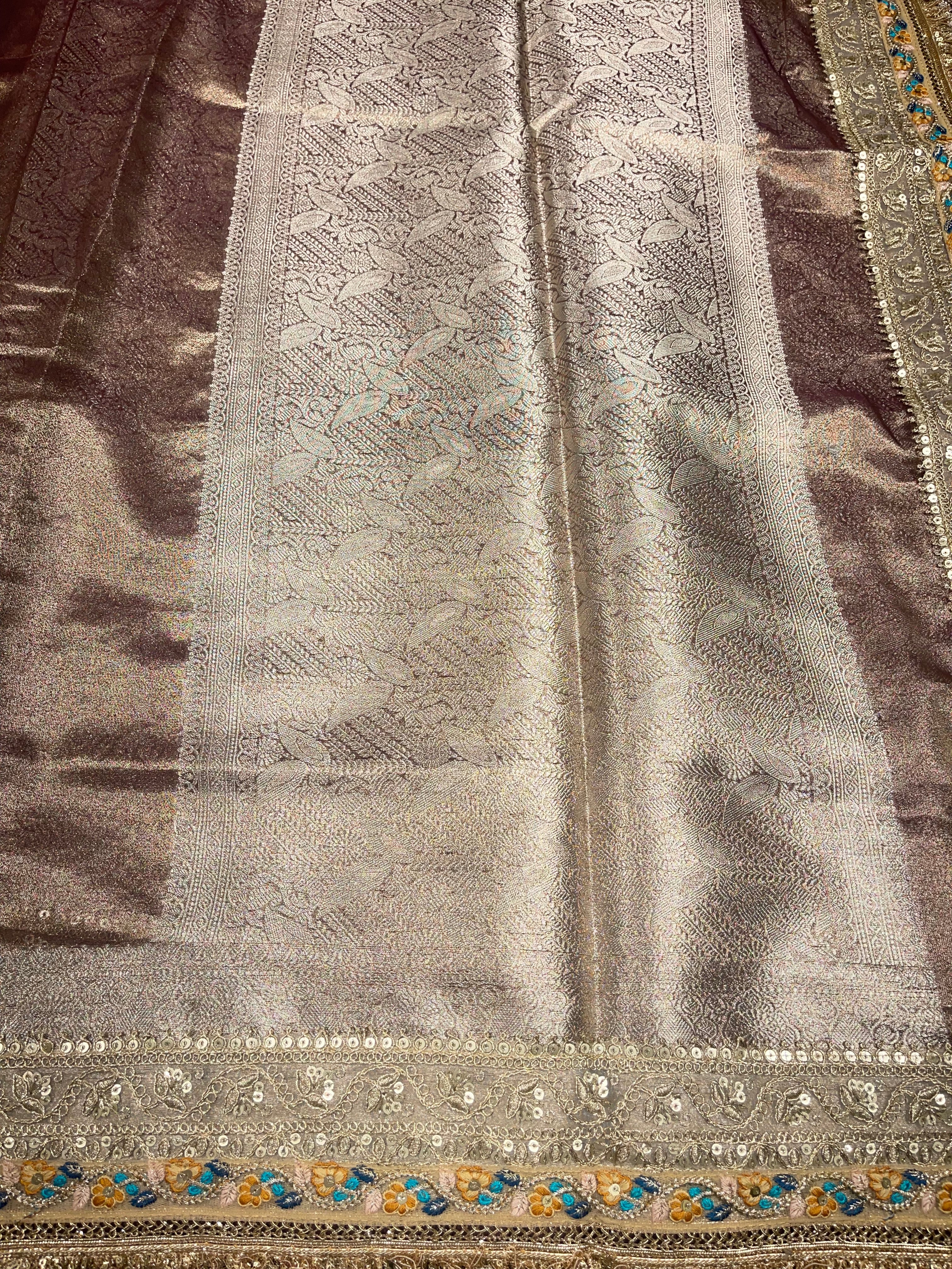 Tissue Luxe-bronzed glow2 saree