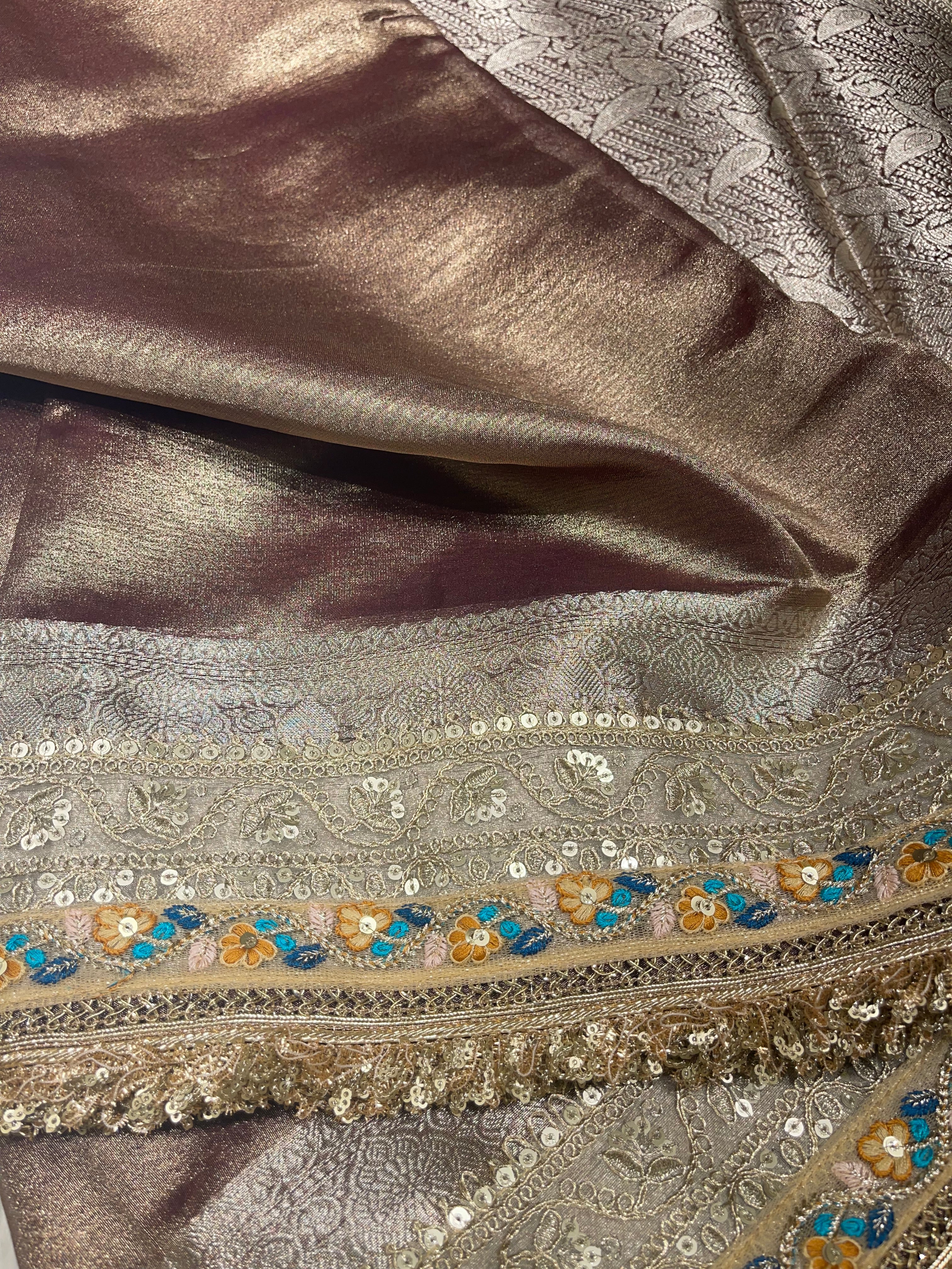 Tissue Luxe-bronzed glow2 saree