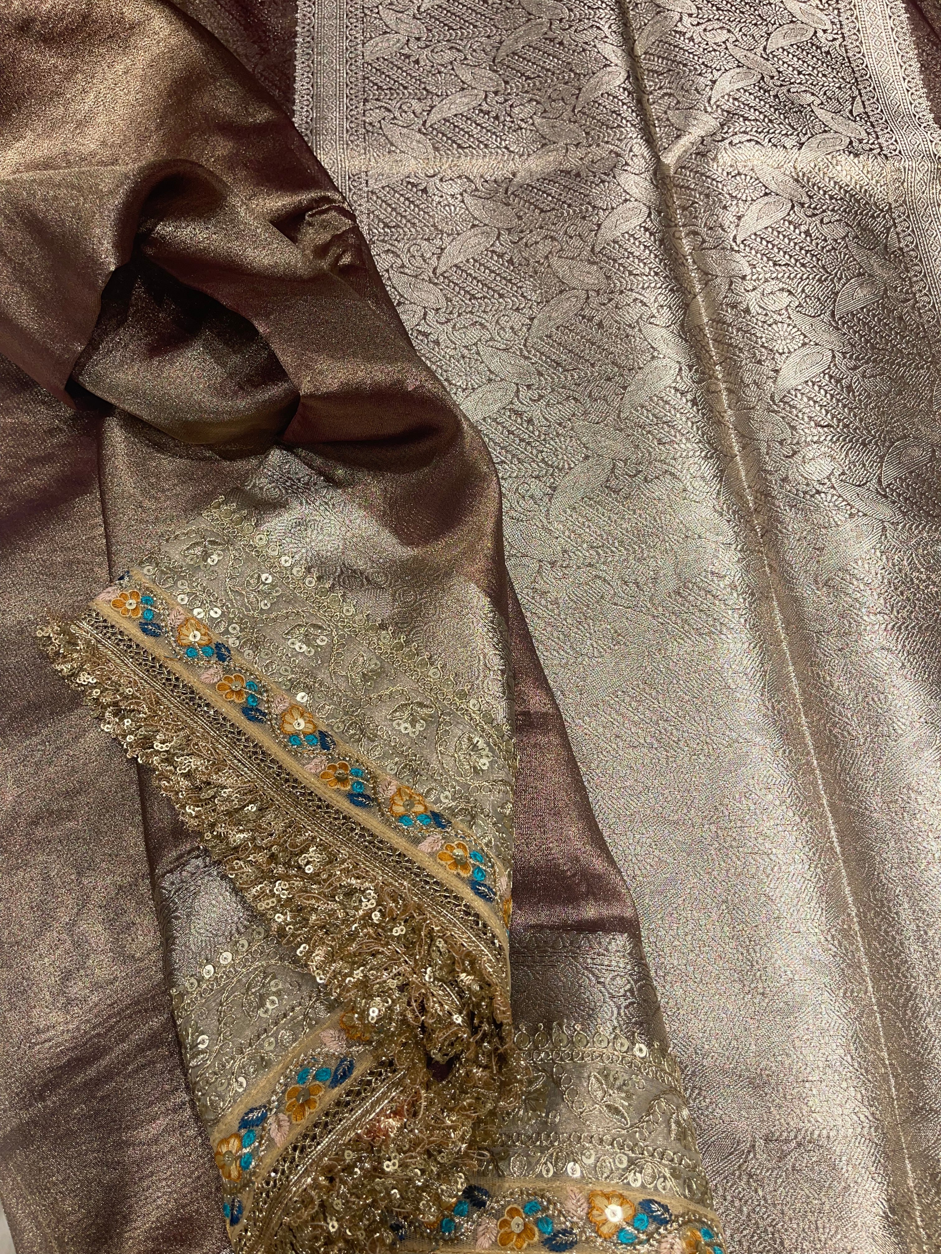 Tissue Luxe-bronzed glow2 saree