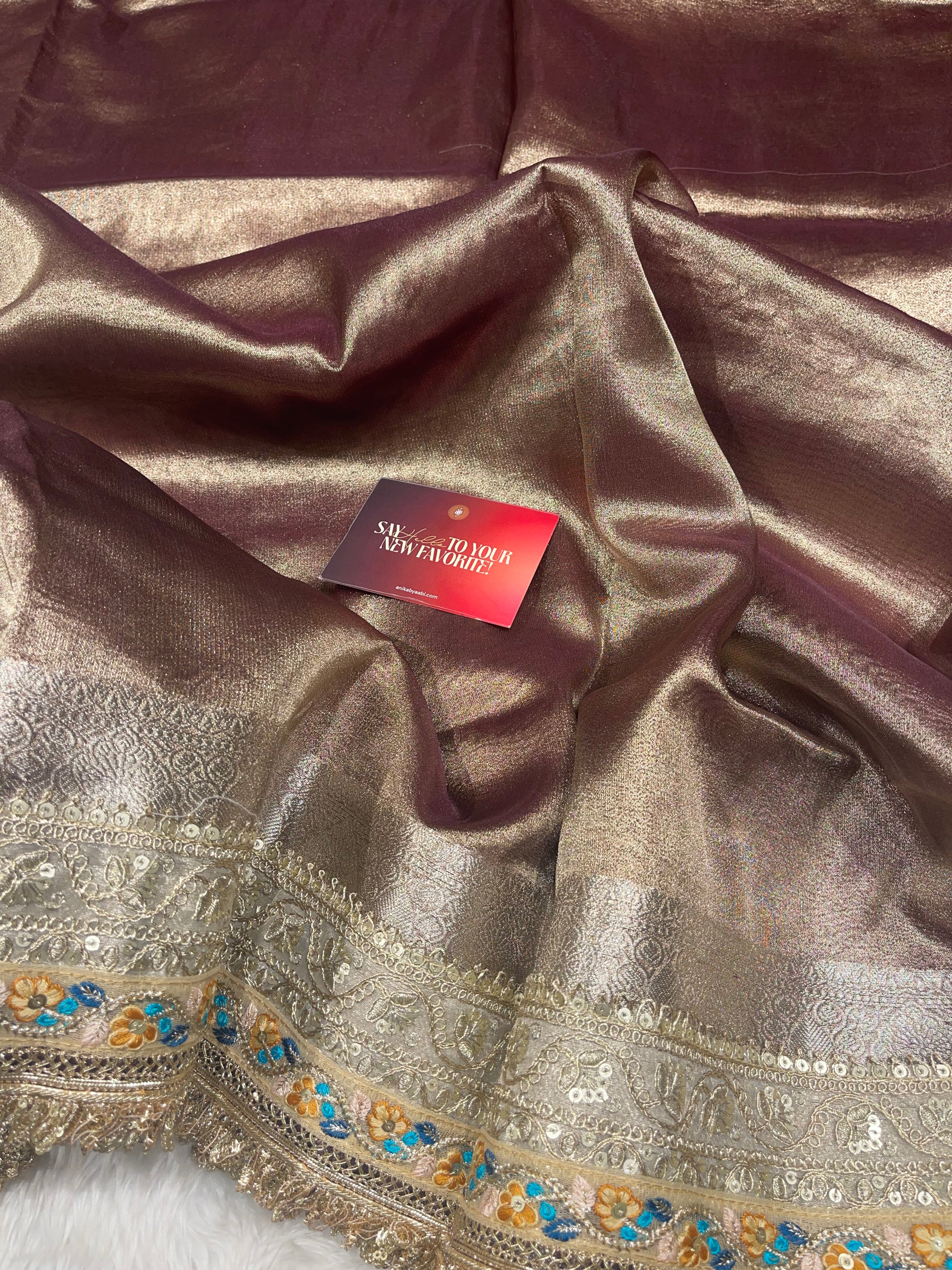 Tissue Luxe-bronzed glow2 saree