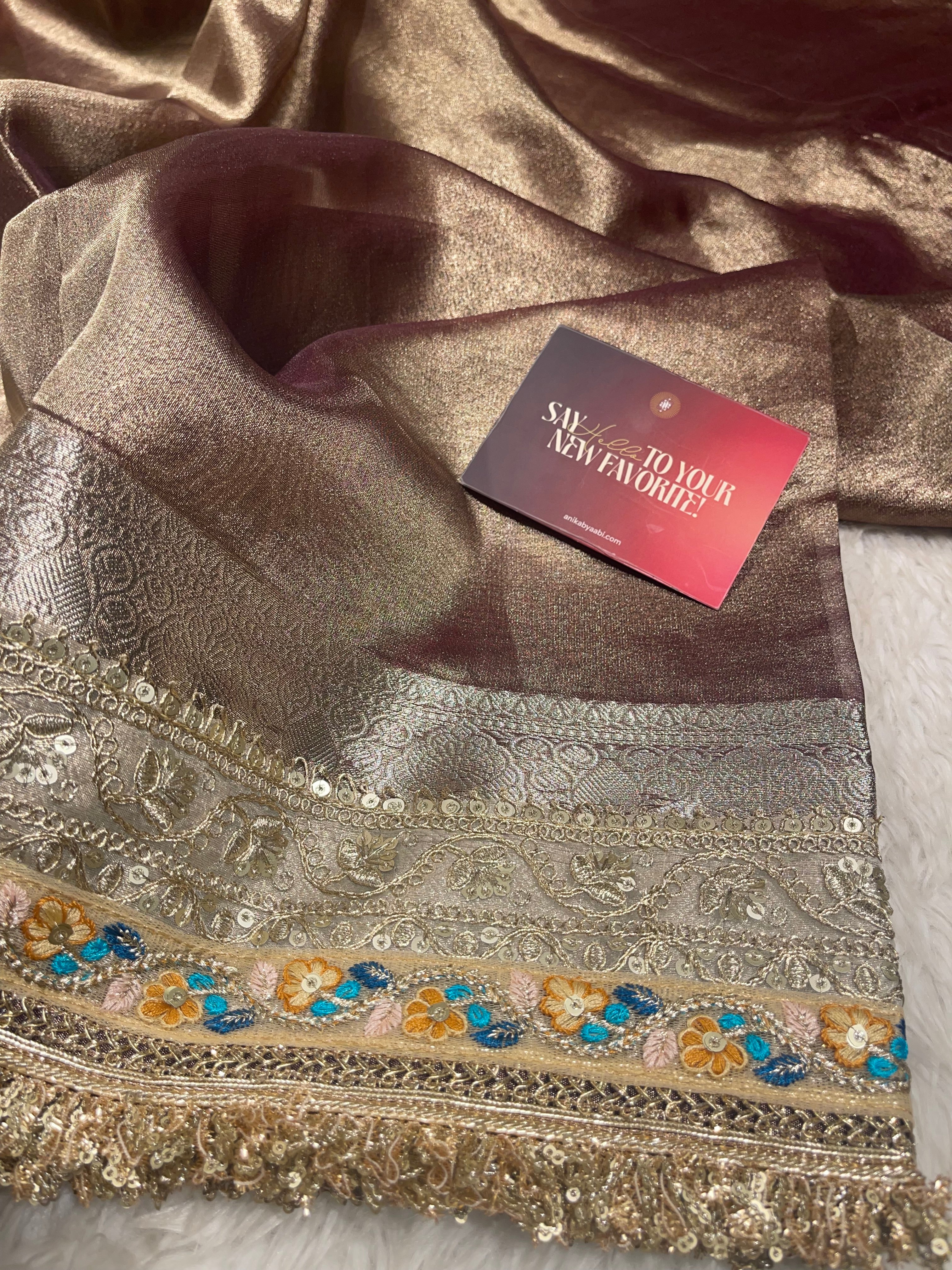 Tissue Luxe-bronzed glow2 saree