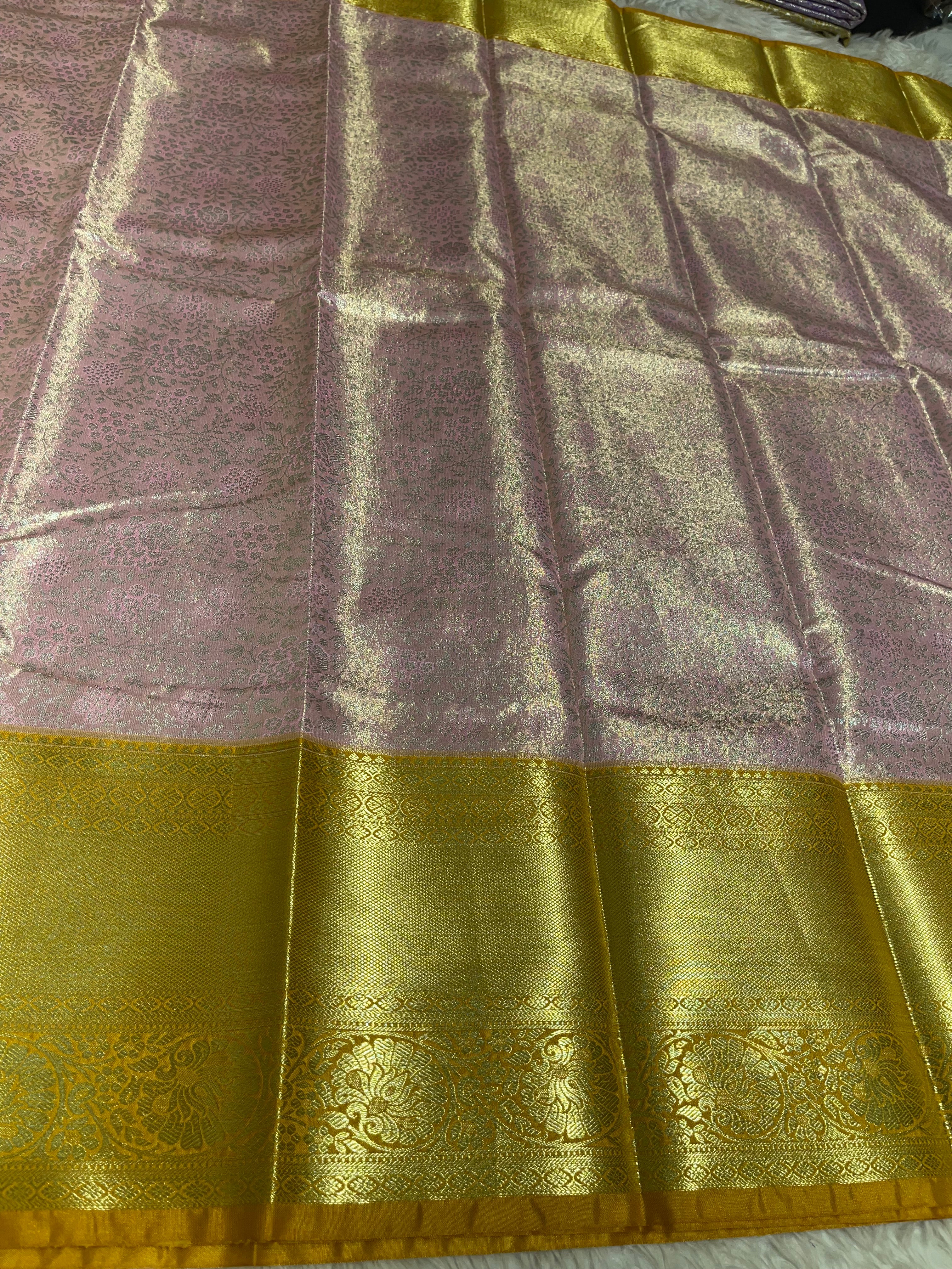 SWAYAMVARAM-BABYPIBK WITH YELLOW BROCADE SAREE