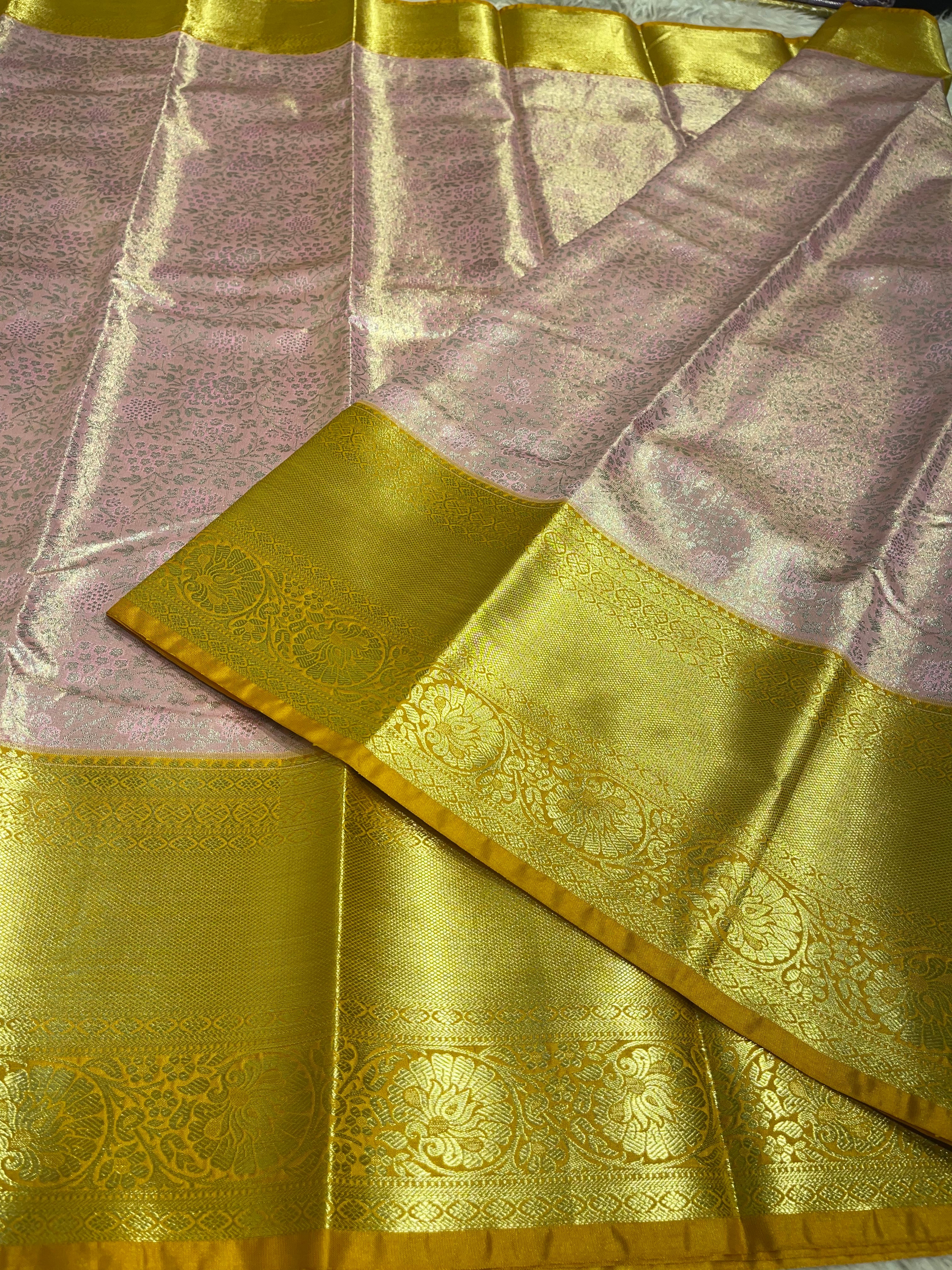 SWAYAMVARAM-BABYPIBK WITH YELLOW BROCADE SAREE