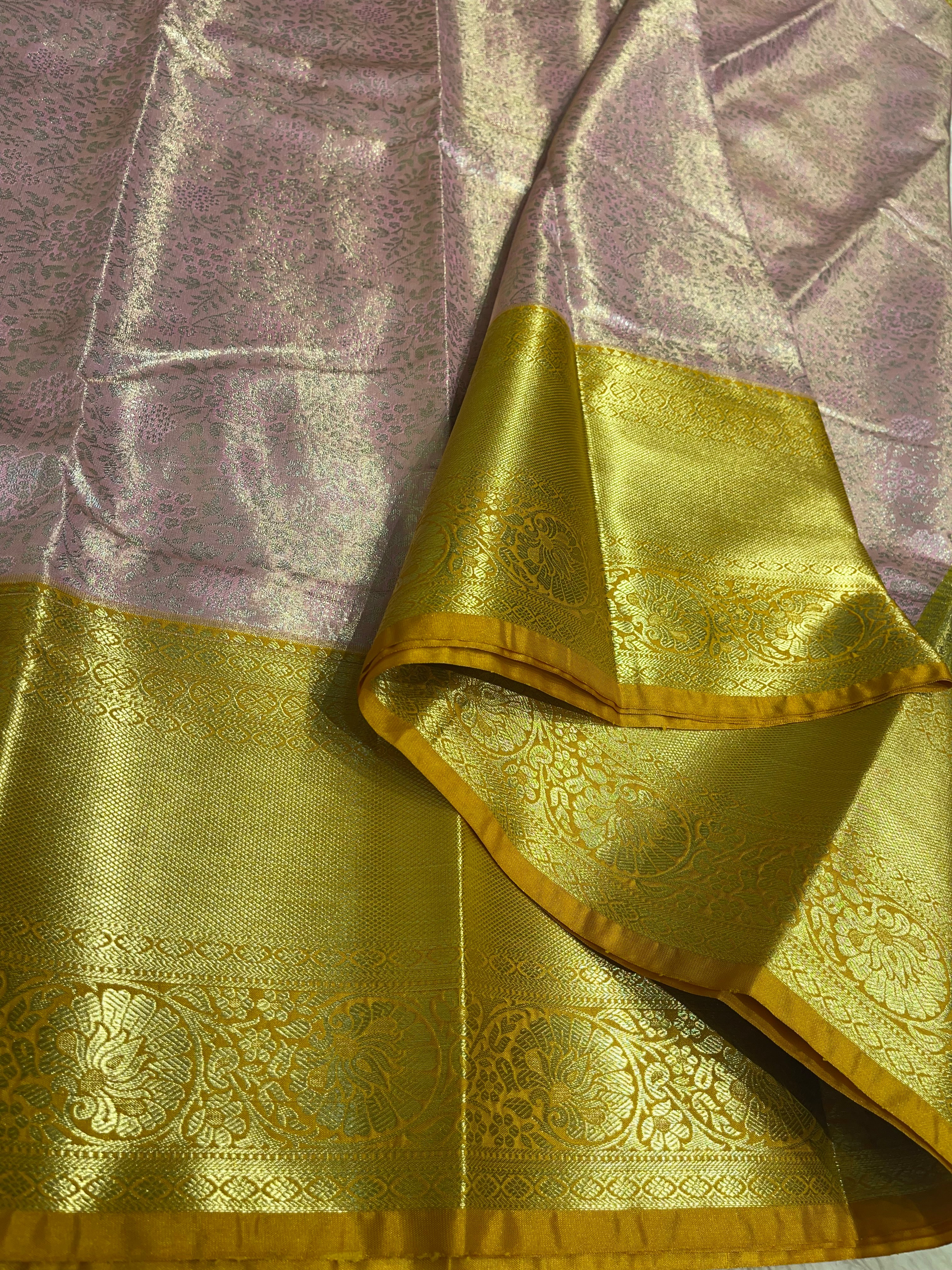 SWAYAMVARAM-BABYPIBK WITH YELLOW BROCADE SAREE