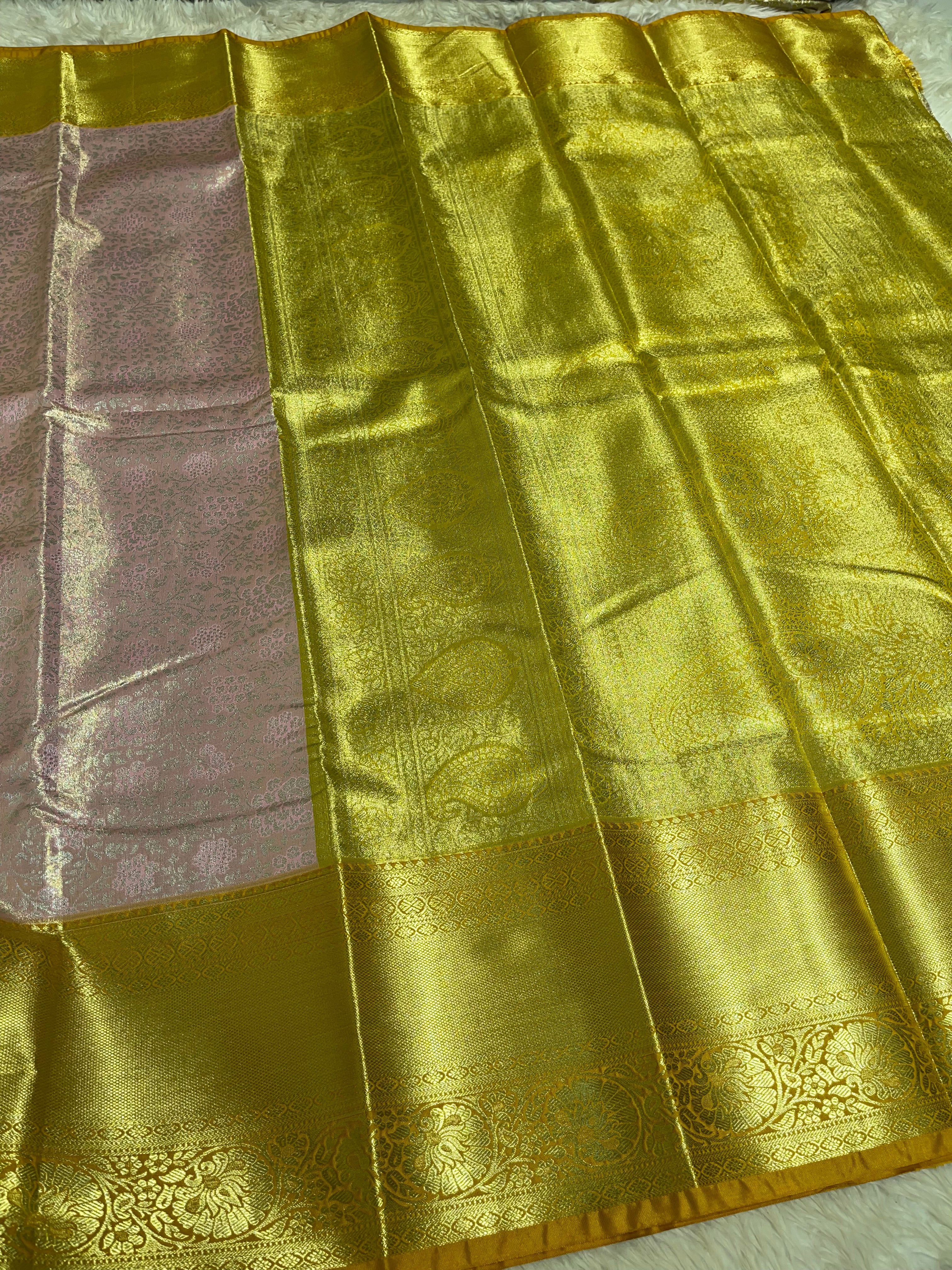 SWAYAMVARAM-BABYPIBK WITH YELLOW BROCADE SAREE
