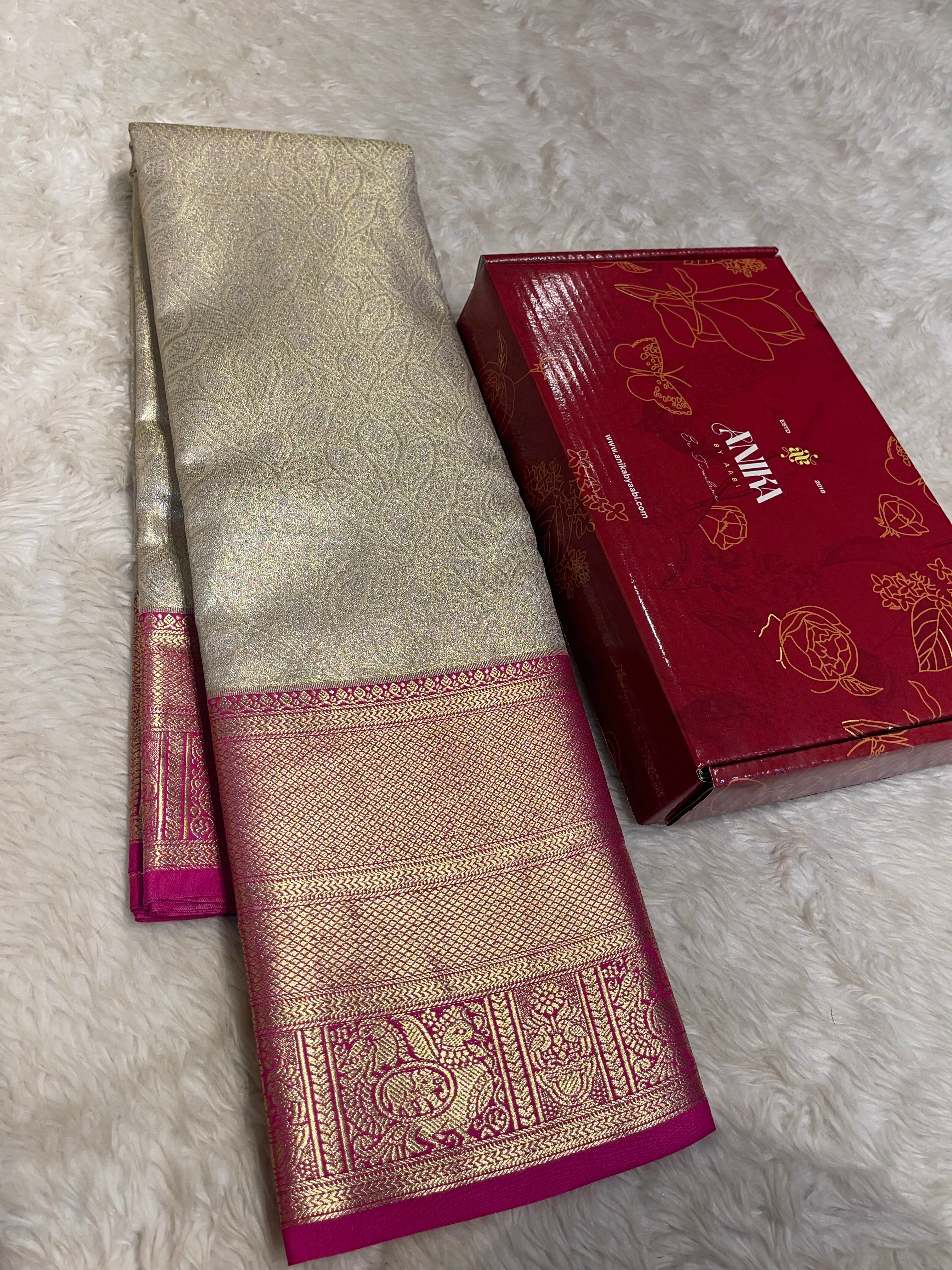 SWAYAMVARAM-HALFWHITE WITH PINK SAREE