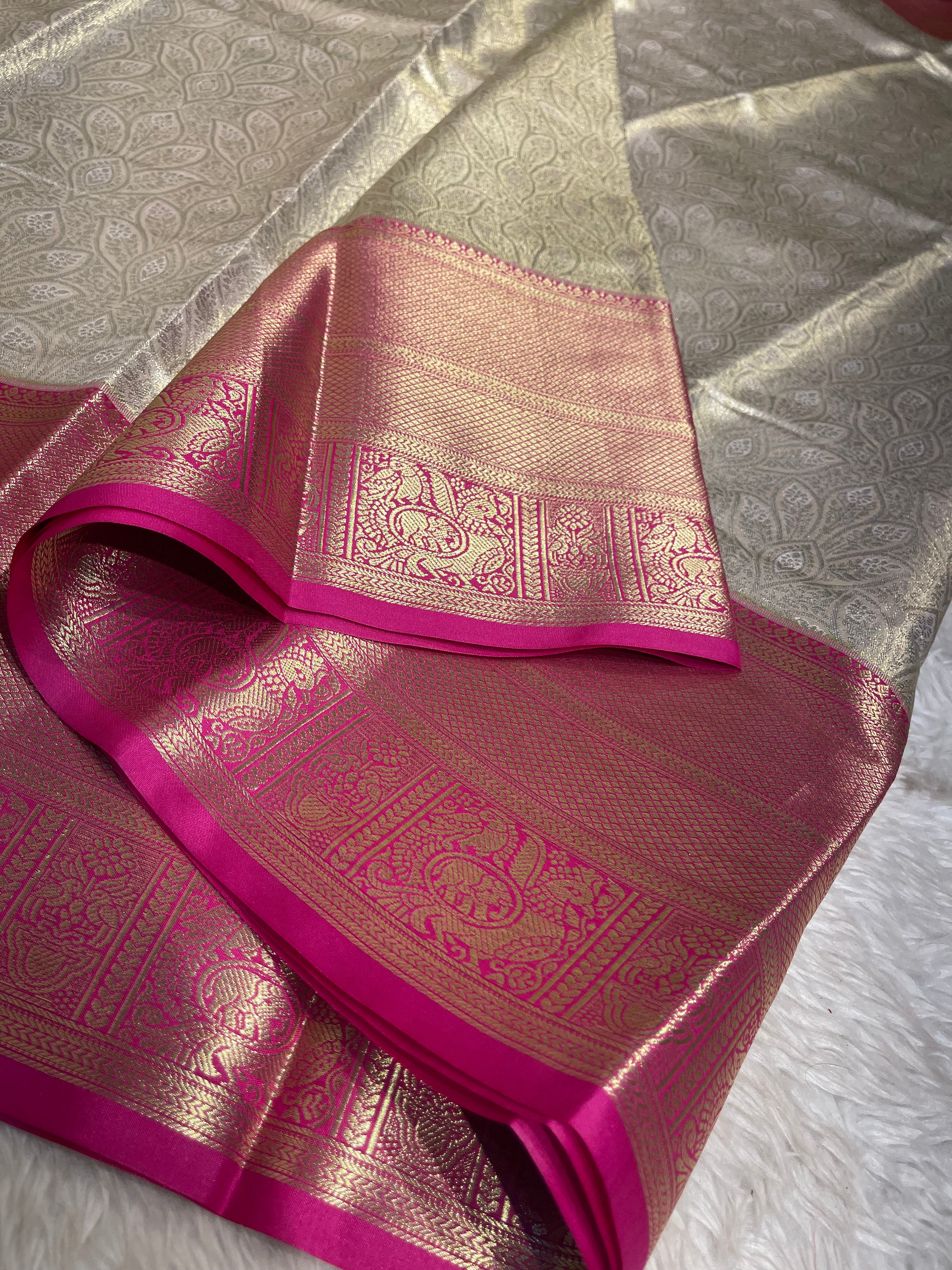 SWAYAMVARAM-HALFWHITE WITH PINK SAREE