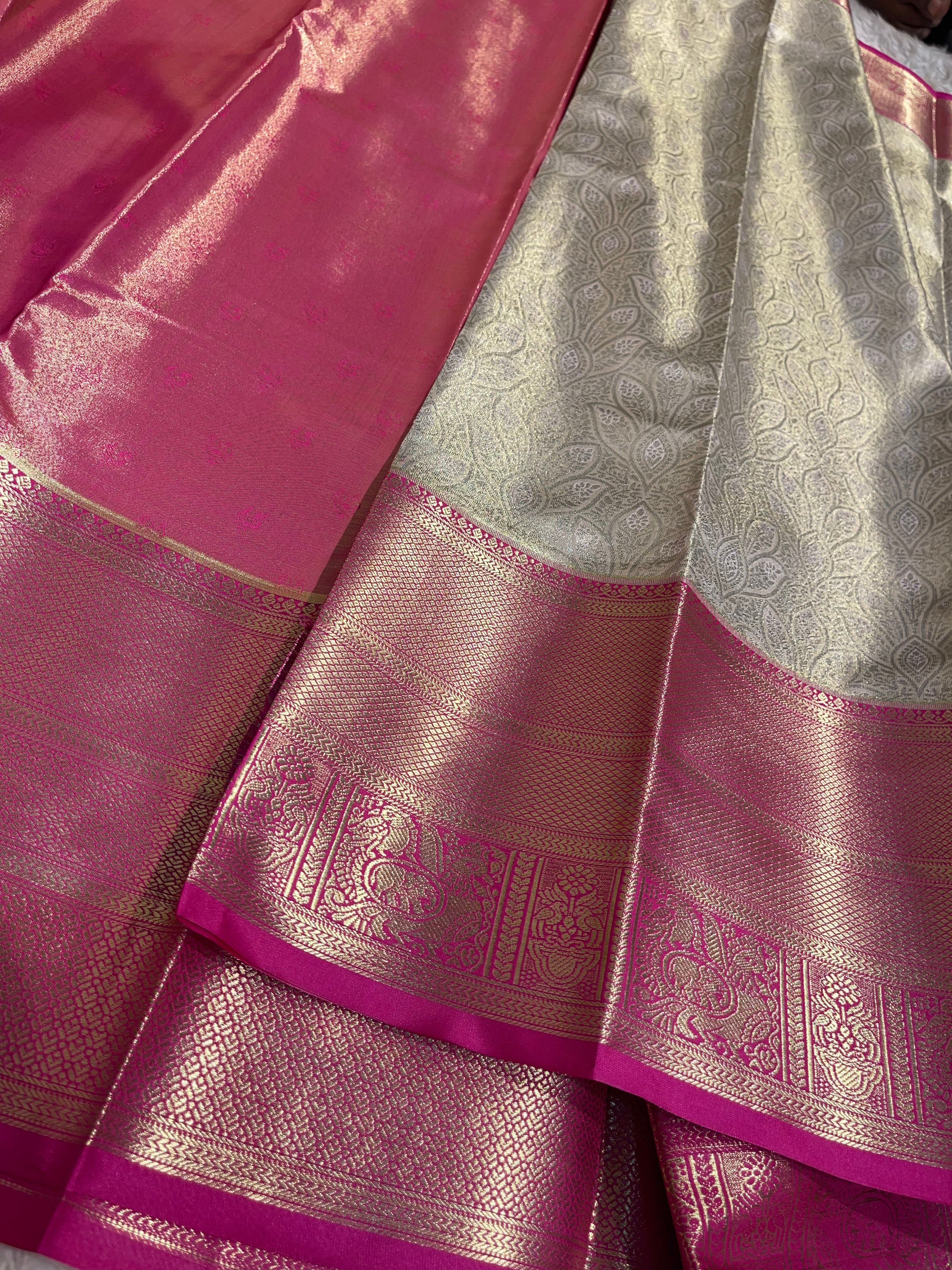 SWAYAMVARAM-HALFWHITE WITH PINK SAREE