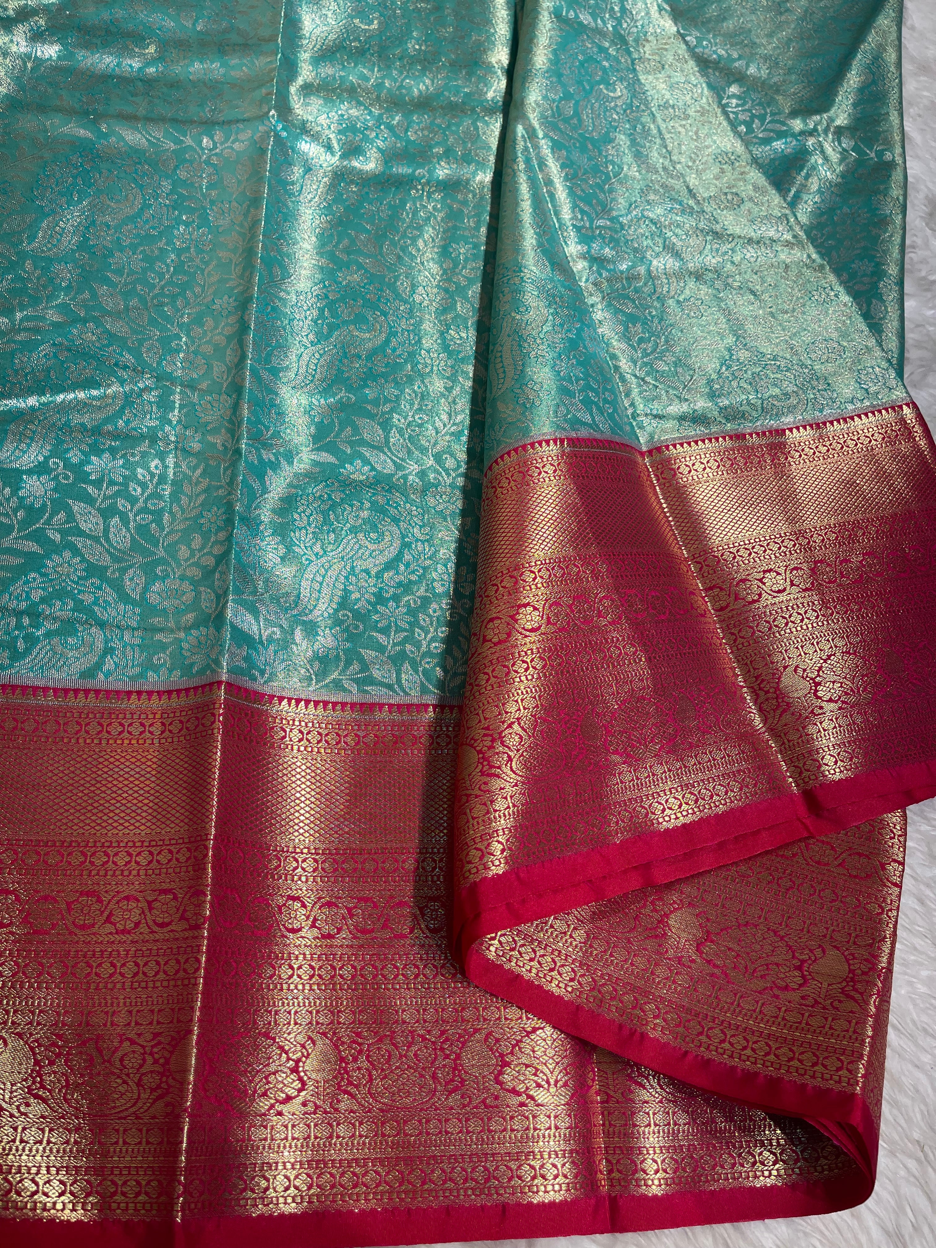 SWAYAMVARAM-TEAL WITH RED SAREE