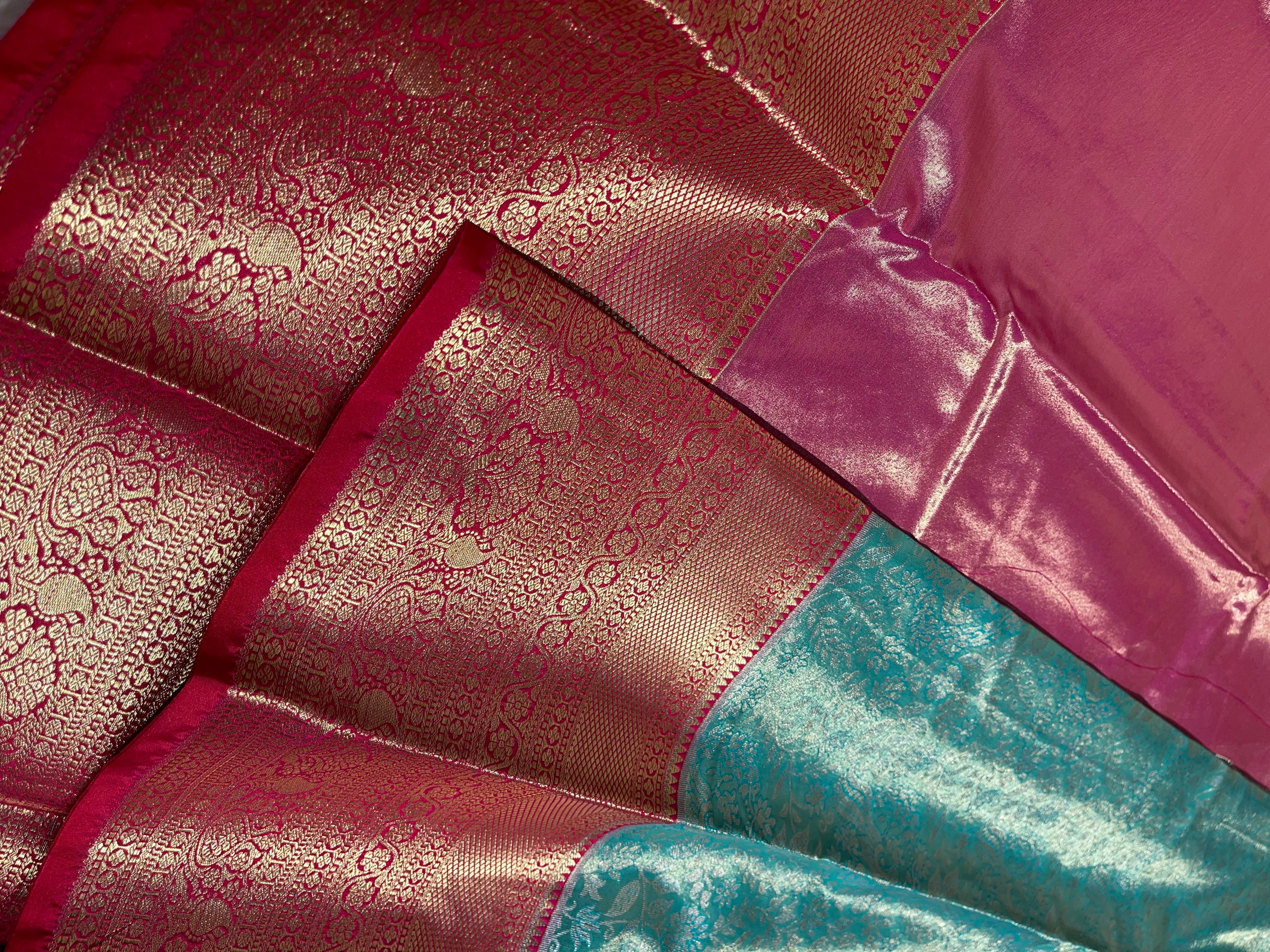SWAYAMVARAM-TEAL WITH RED SAREE