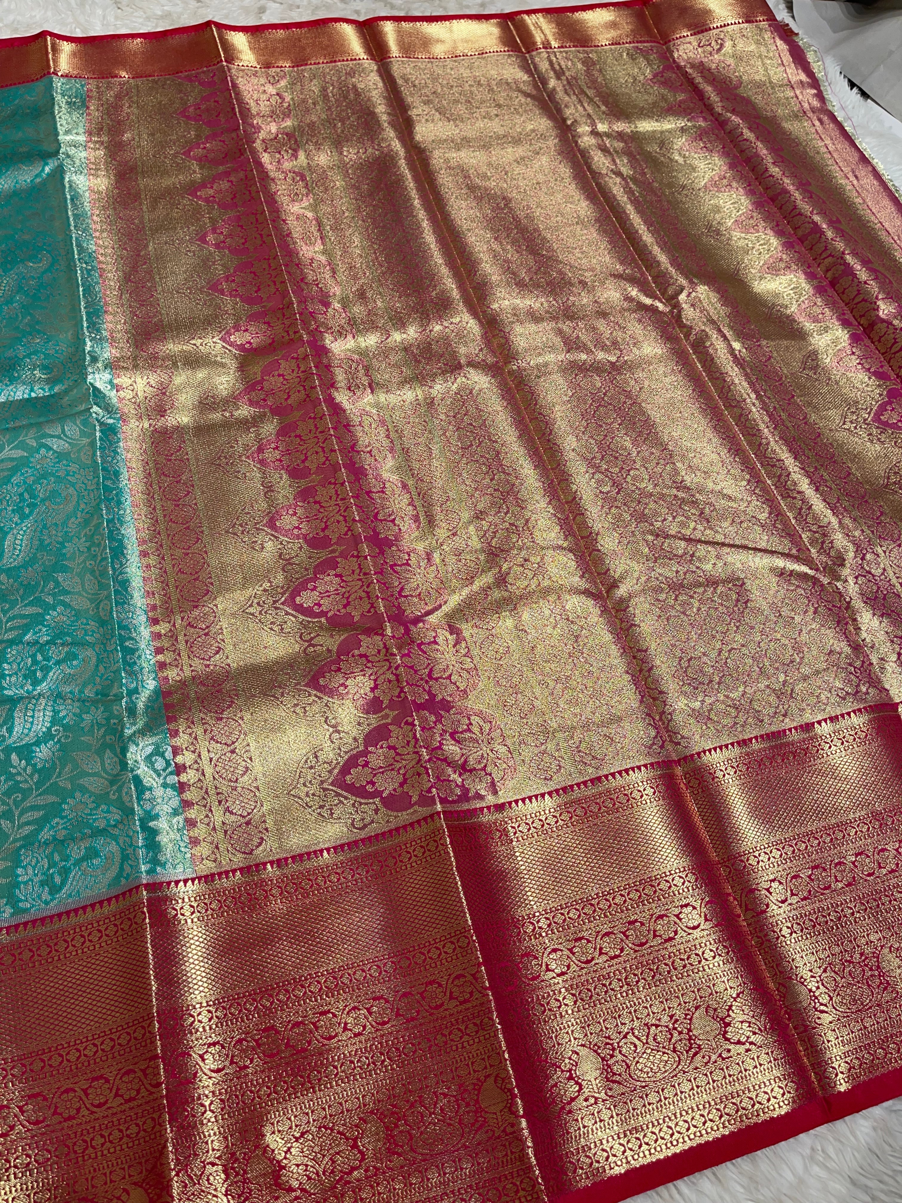 SWAYAMVARAM-TEAL WITH RED SAREE