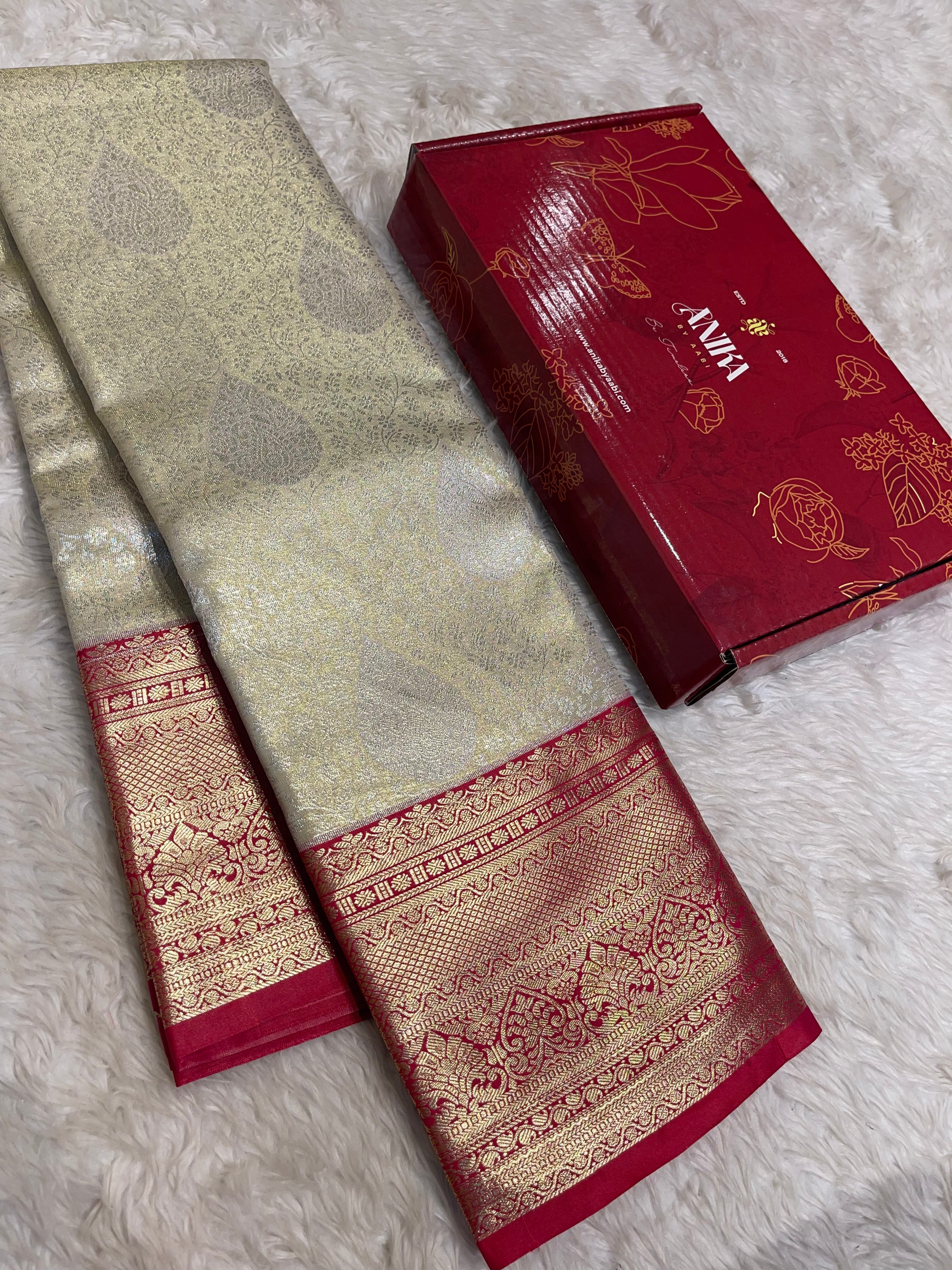 SWAYAMVARAM-HALFWHITE WITH RED SAREE