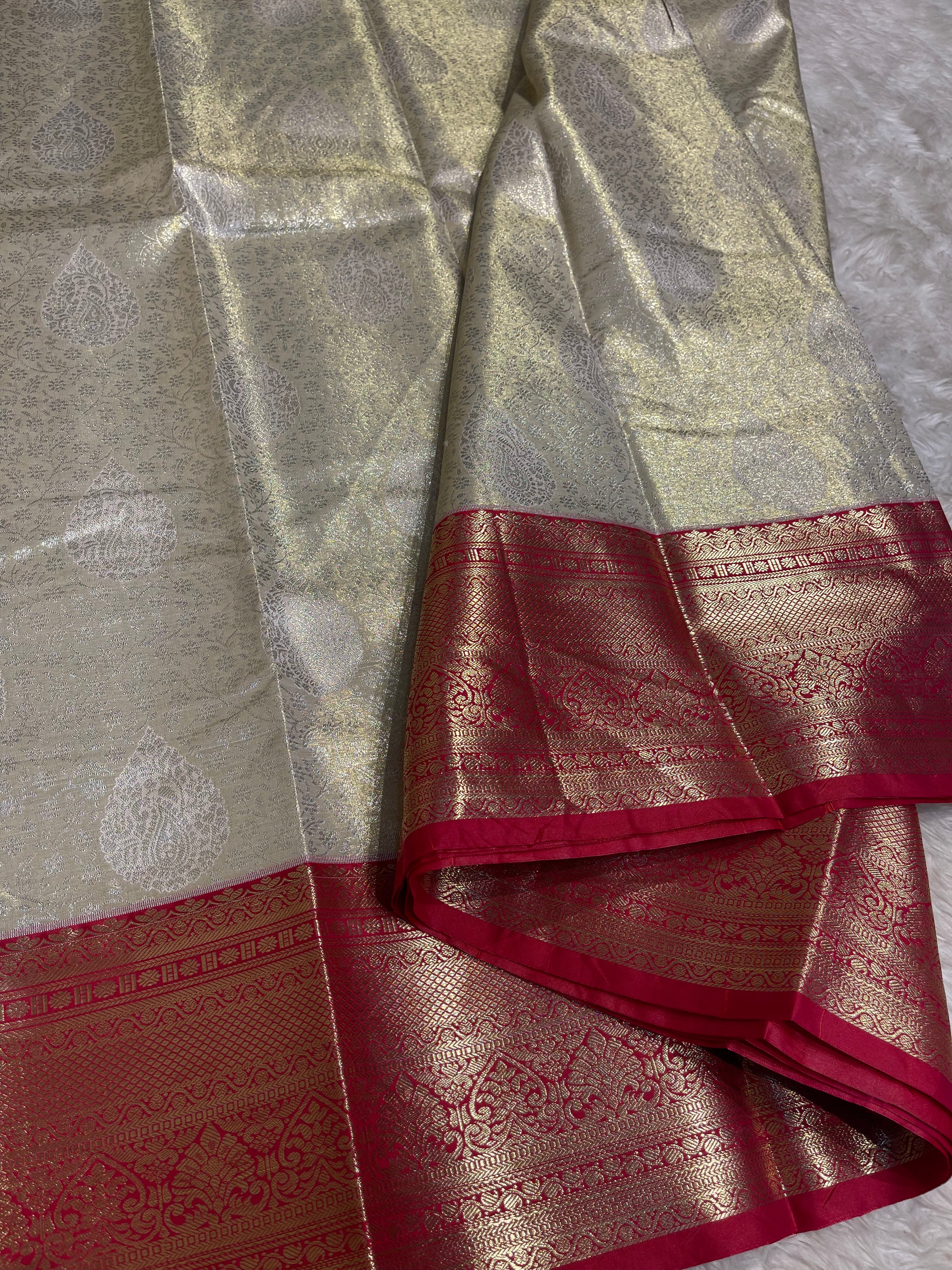 SWAYAMVARAM-HALFWHITE WITH RED SAREE