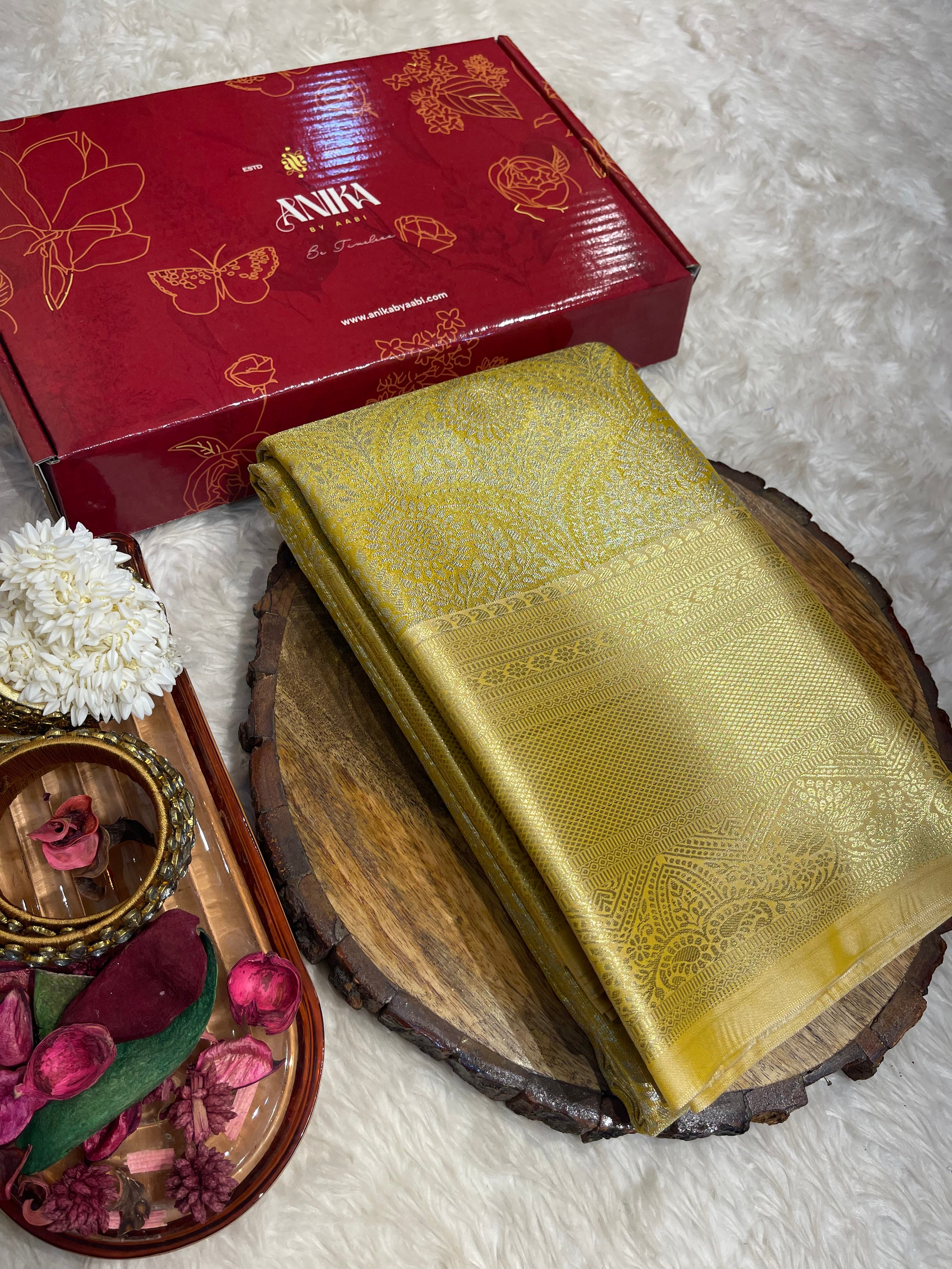 SWAYAMVARAM-MUSTARD YELLOW BRIDAL EDIT SAREE