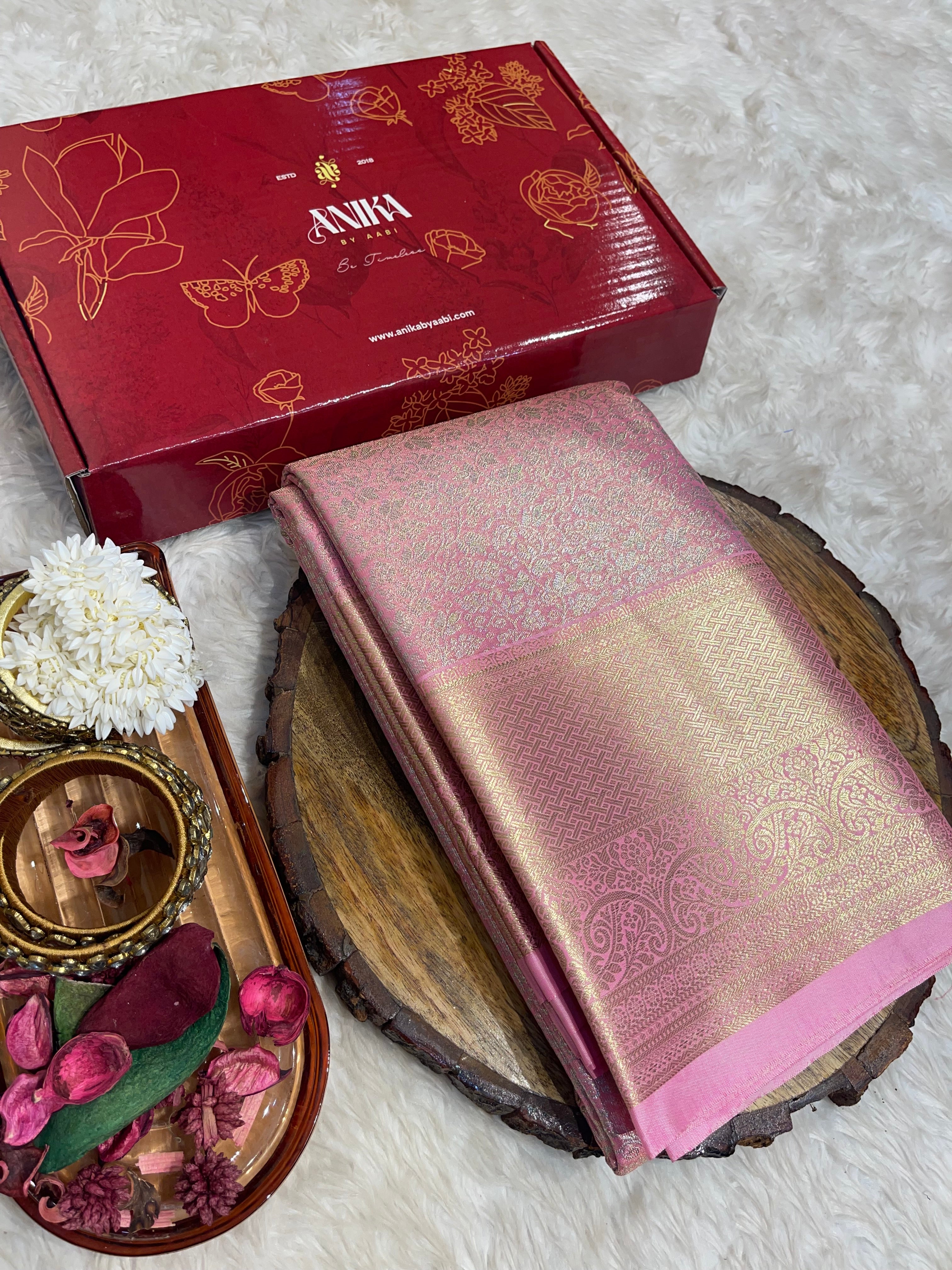SWAYAMVARAM-PASTEL PINK SAREE