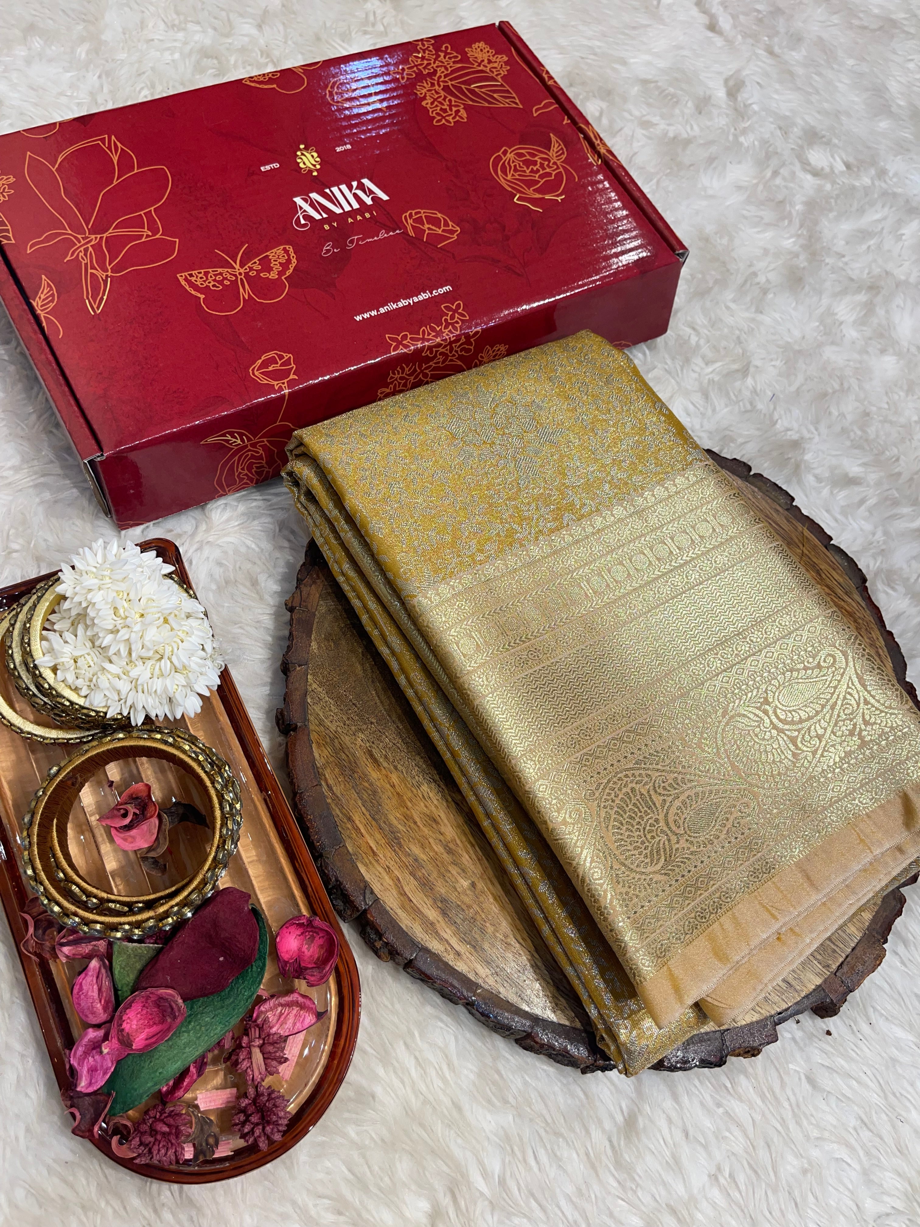 SWAYAMVARAM-YELLOW GOLD BRIDAL SAREE