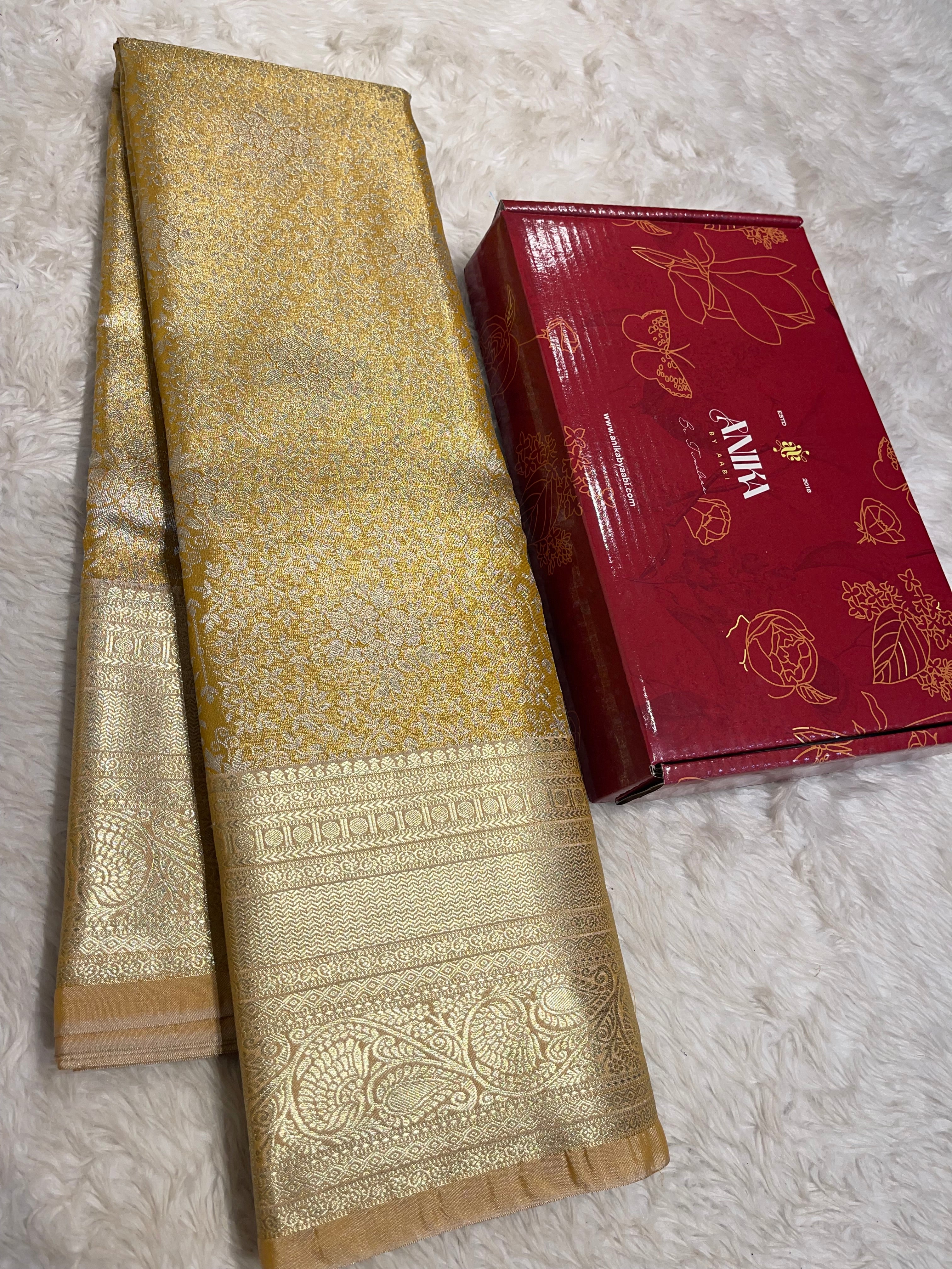 SWAYAMVARAM-YELLOW GOLD BRIDAL SAREE