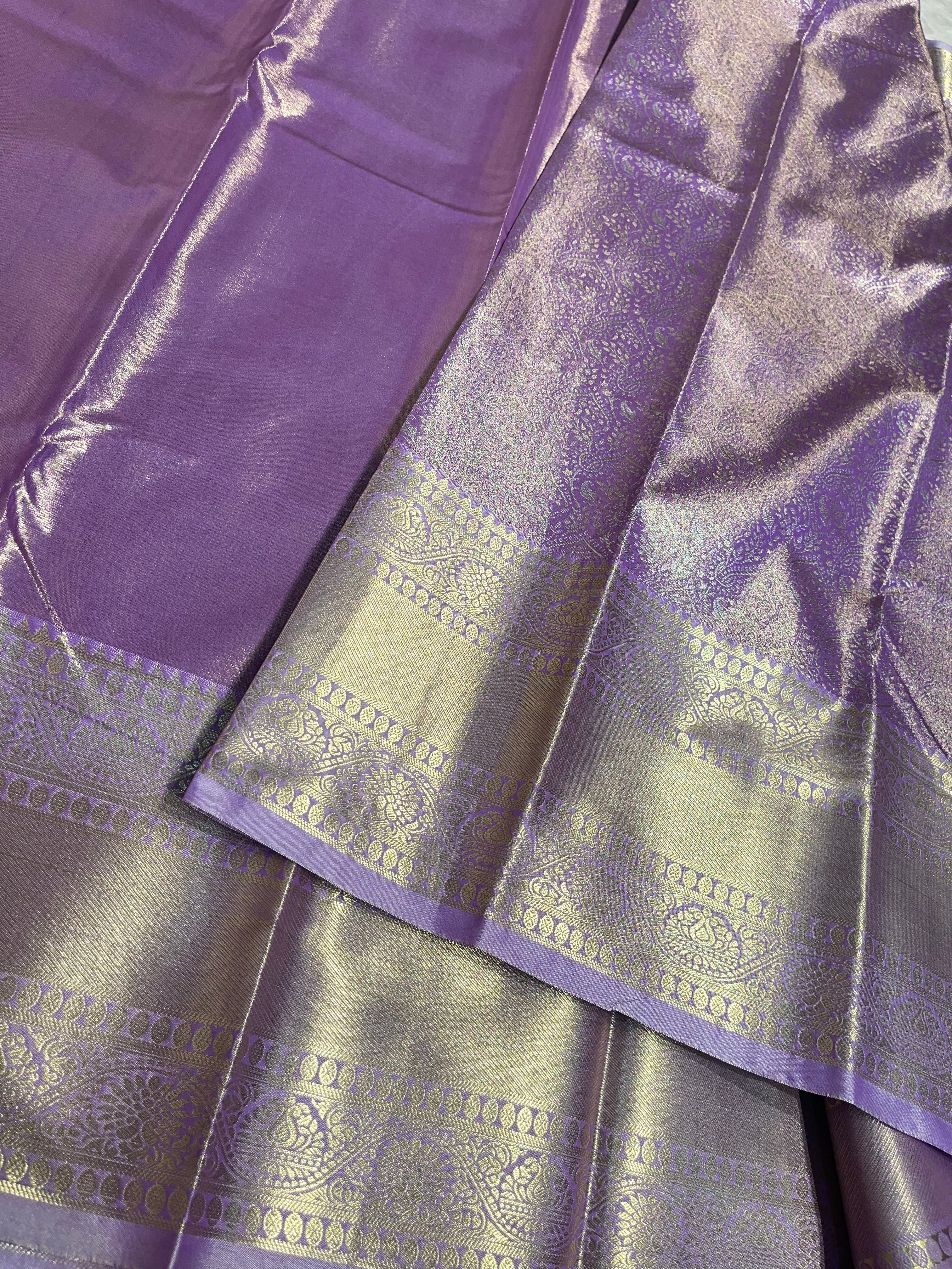SWAYAMVARAM-LAVENDER BROCADE SAREE