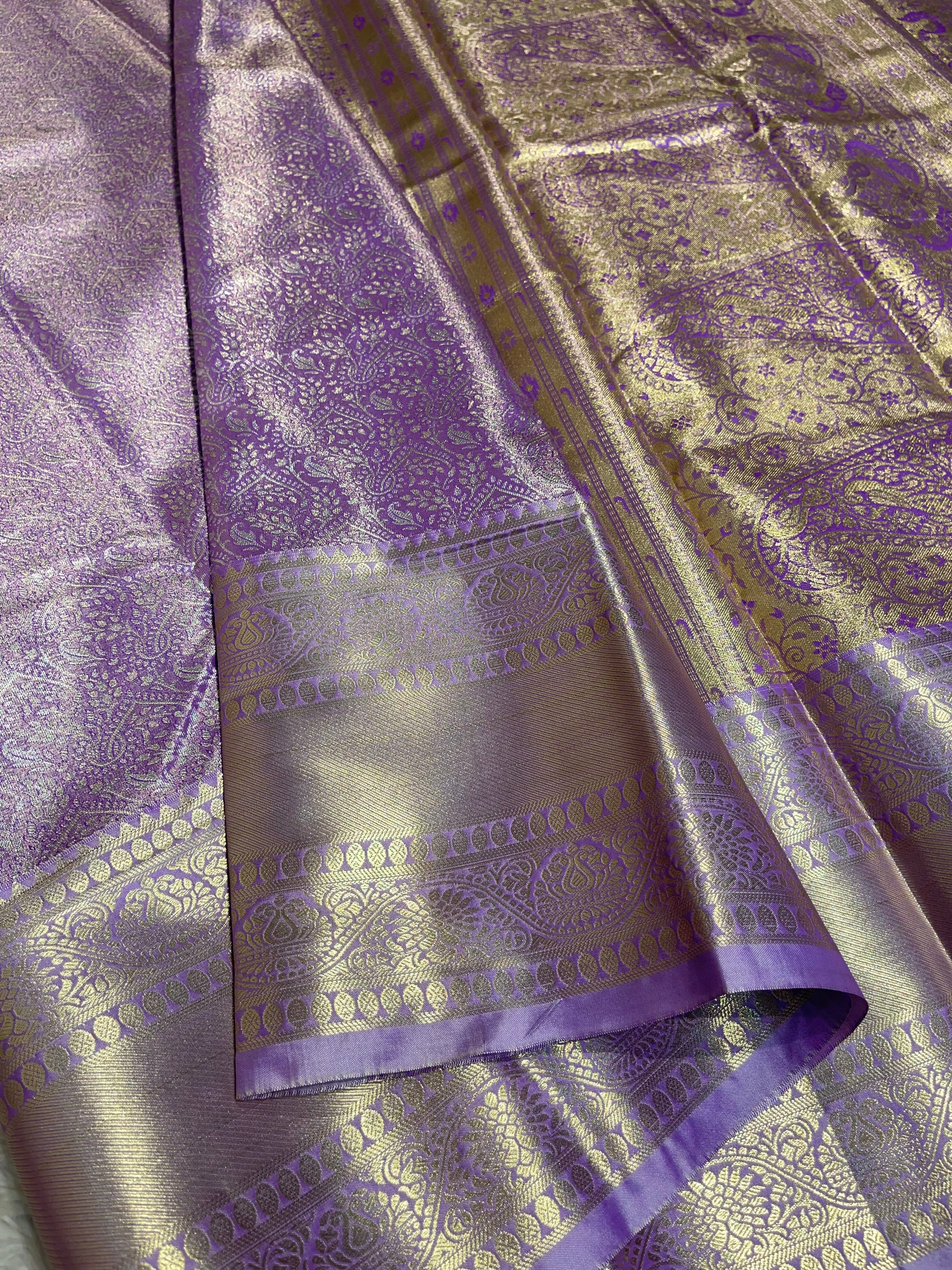 SWAYAMVARAM-LAVENDER BROCADE SAREE