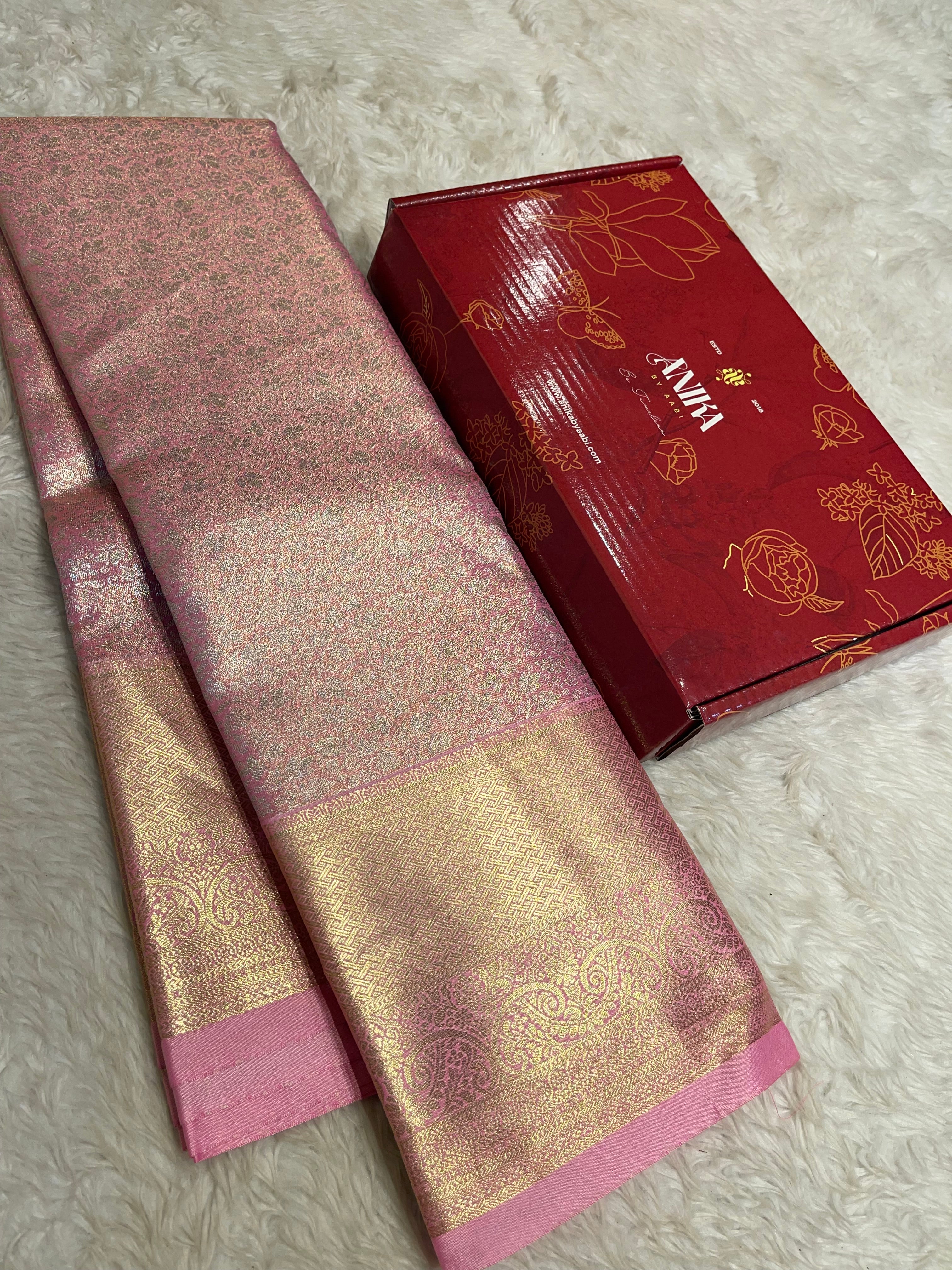 SWAYAMVARAM-PASTEL PINK SAREE