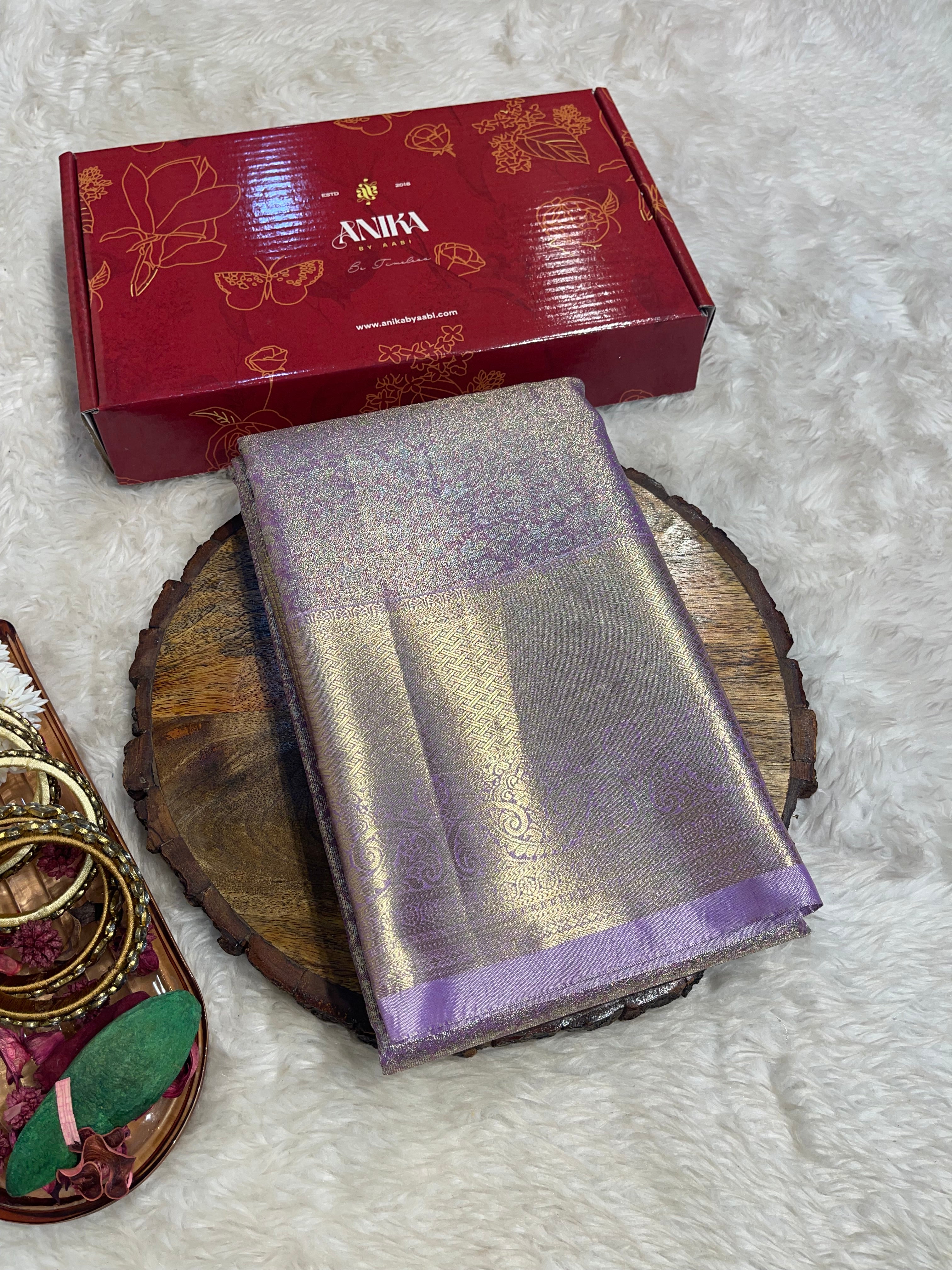 SWAYAMVARAM-MAUVE LAVENDER BRIDAL EDIT SAREE