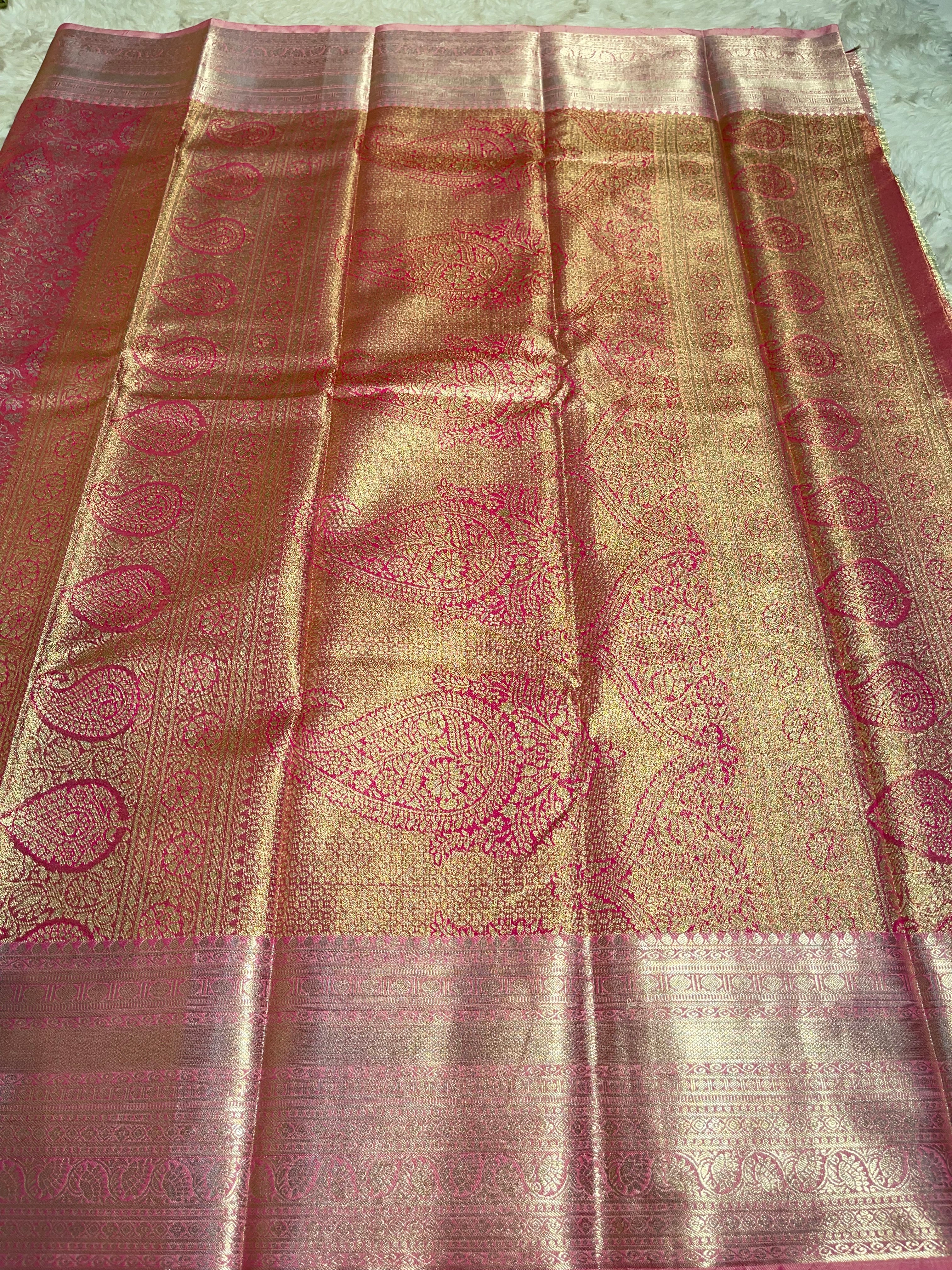 SWAYAMVARAM-FLORAL PINK BRIDAL EDIT SAREE