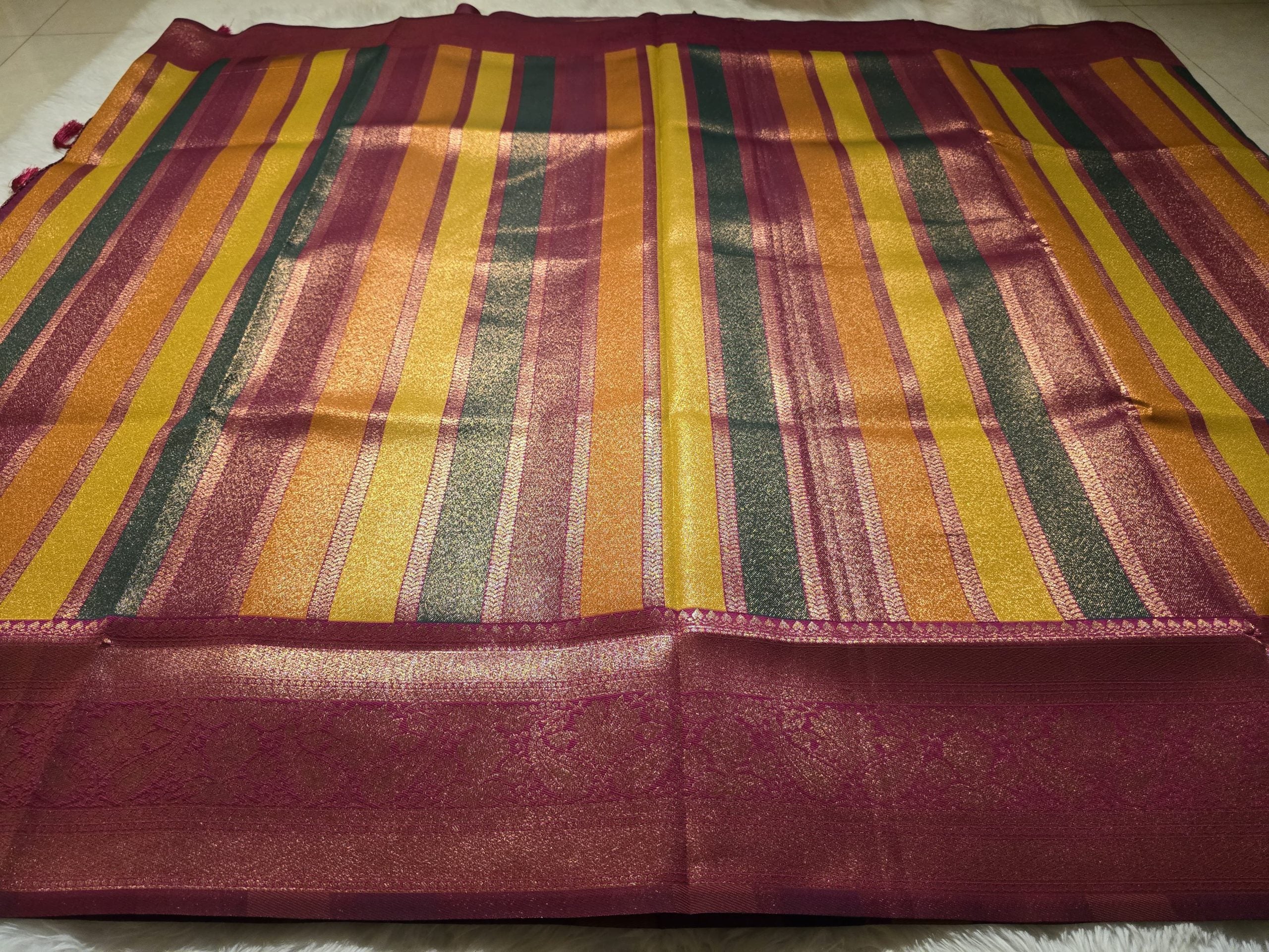 VARNAM-DARK MARRON PINK SAREE