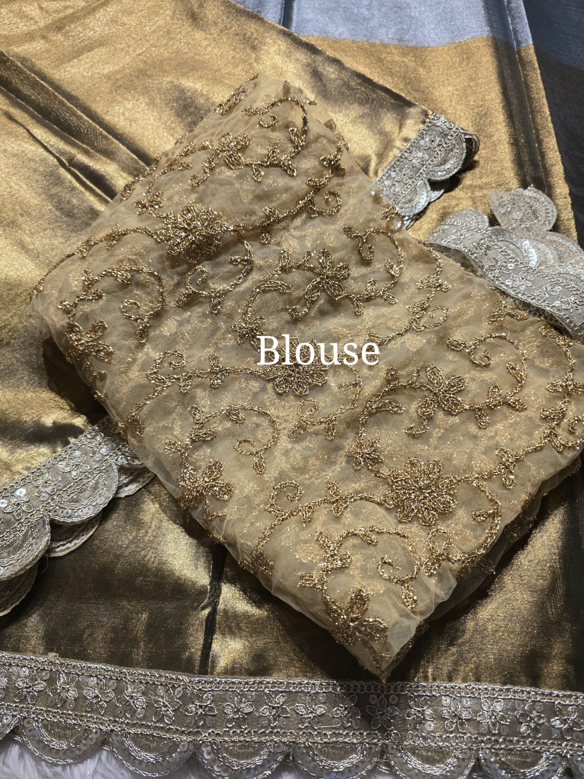 SHIV - METTALIC DUAL TONE SAREE