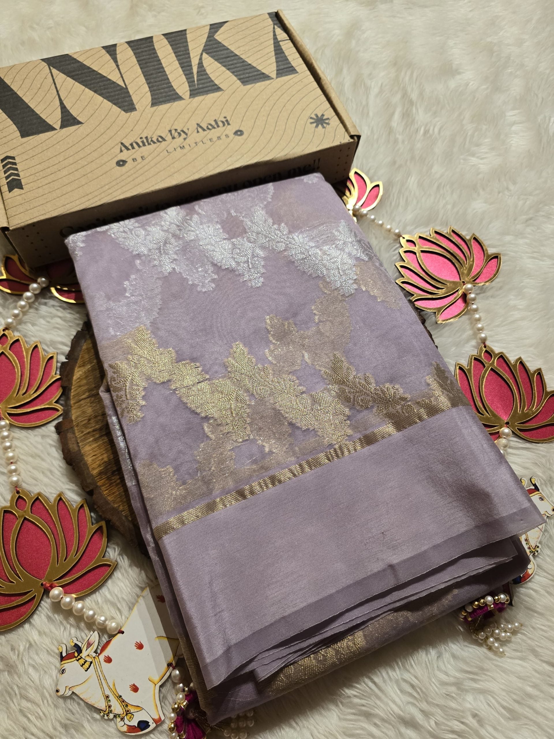 AURA-PASTEL LAVENDER SAREE