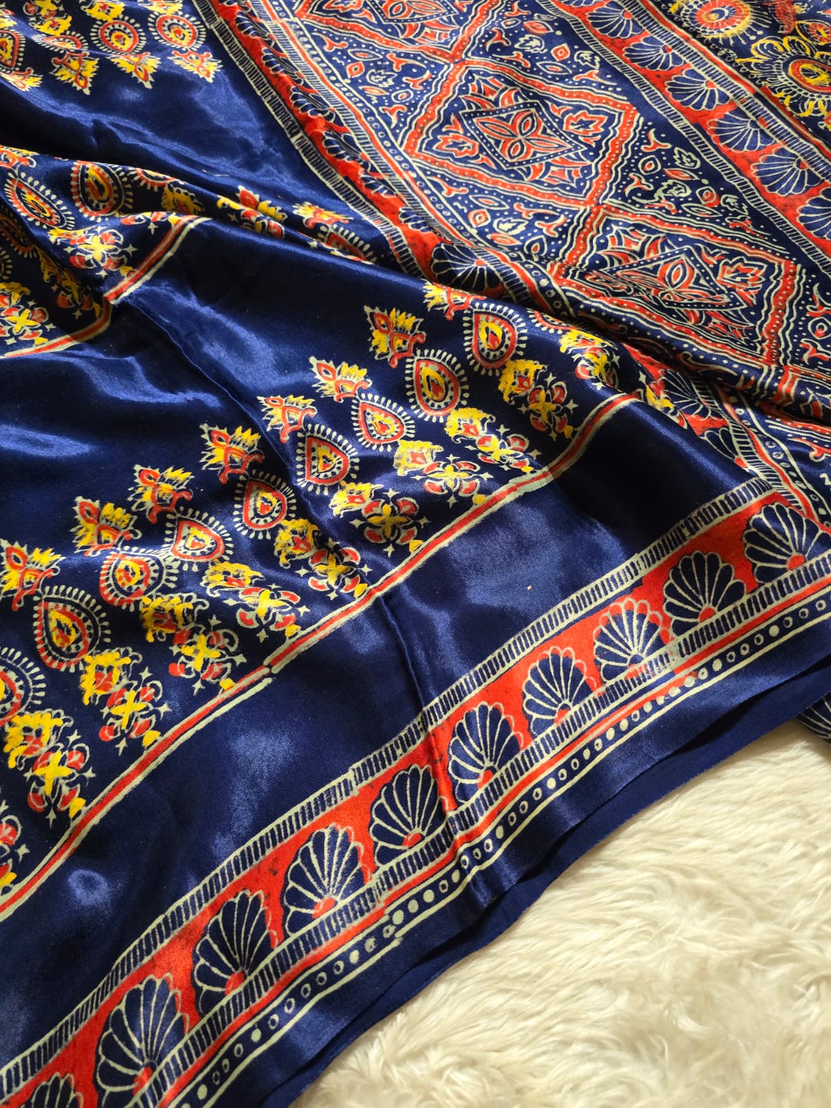 AJRAKH-INDIGO AND YELLOW