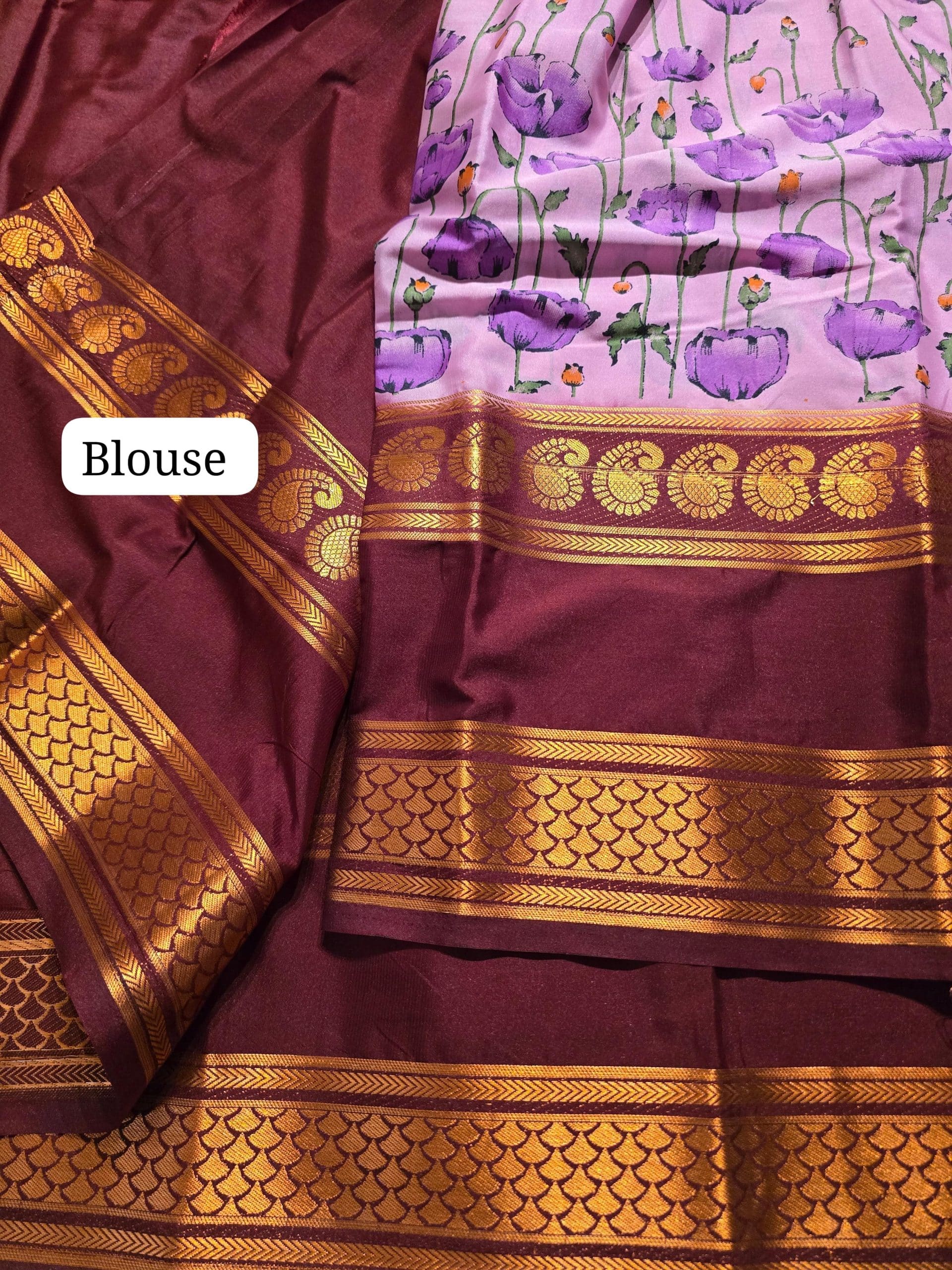MYSORE FLORAL- DUAL TONE SAREE