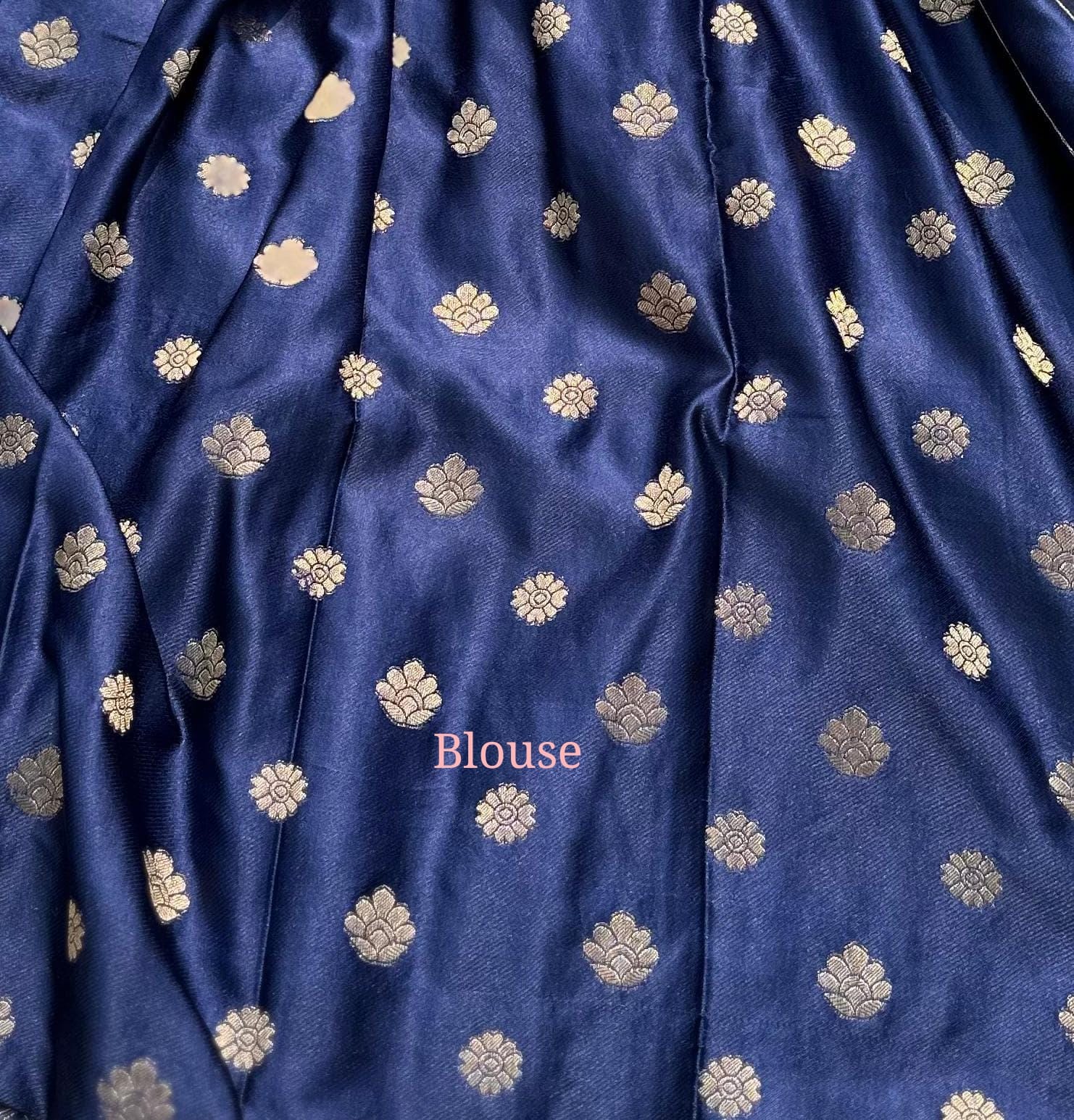SATIN MUSHRO SAREE-MIDLIGHT BLUE