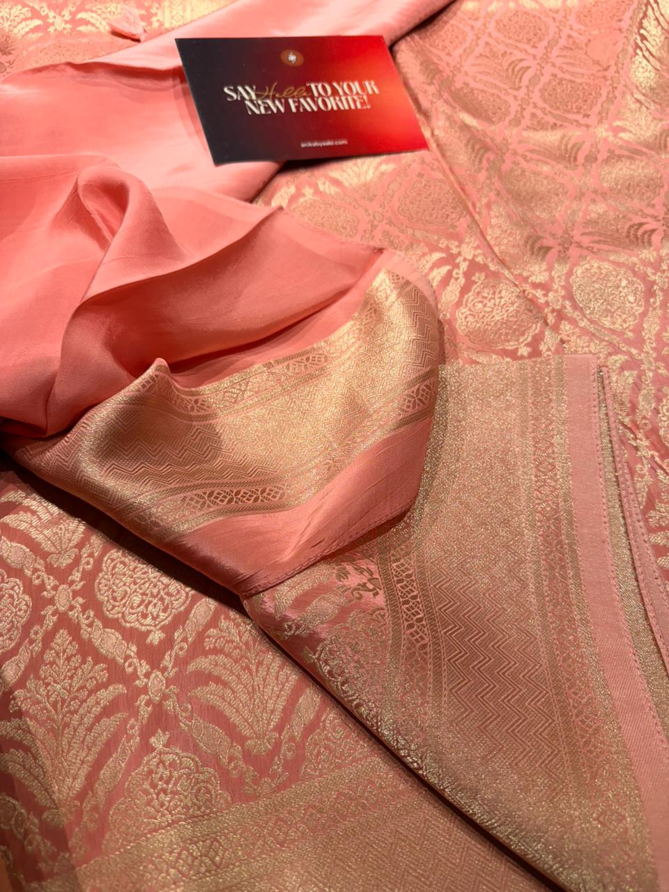 SARA - Anika's Banarasi chinon soft silk saree SA04