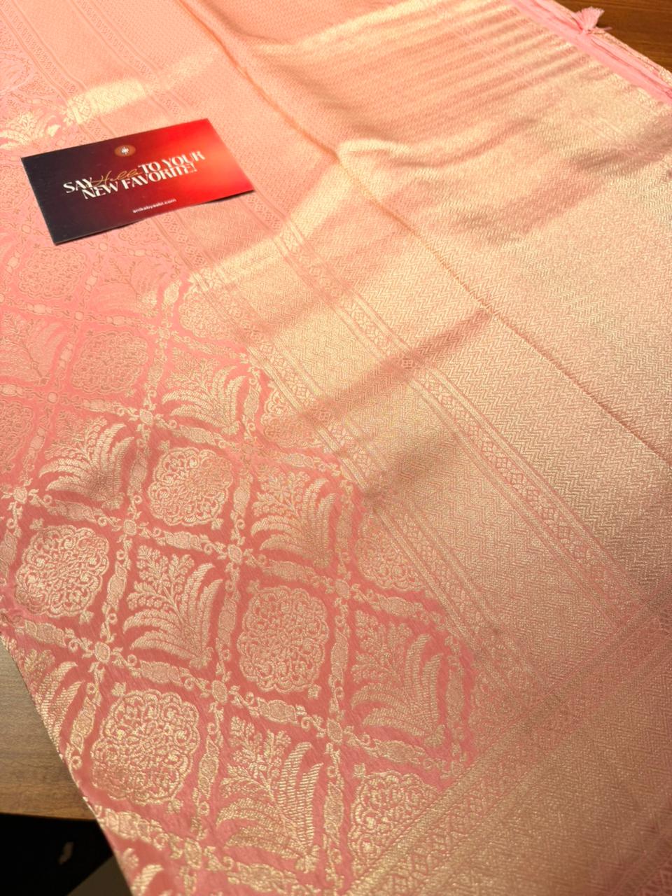 SARA - Anika's Banarasi chinon soft silk saree SA04