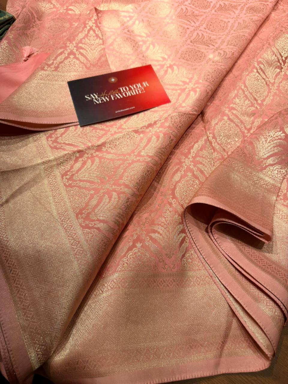SARA - Anika's Banarasi chinon soft silk saree SA04