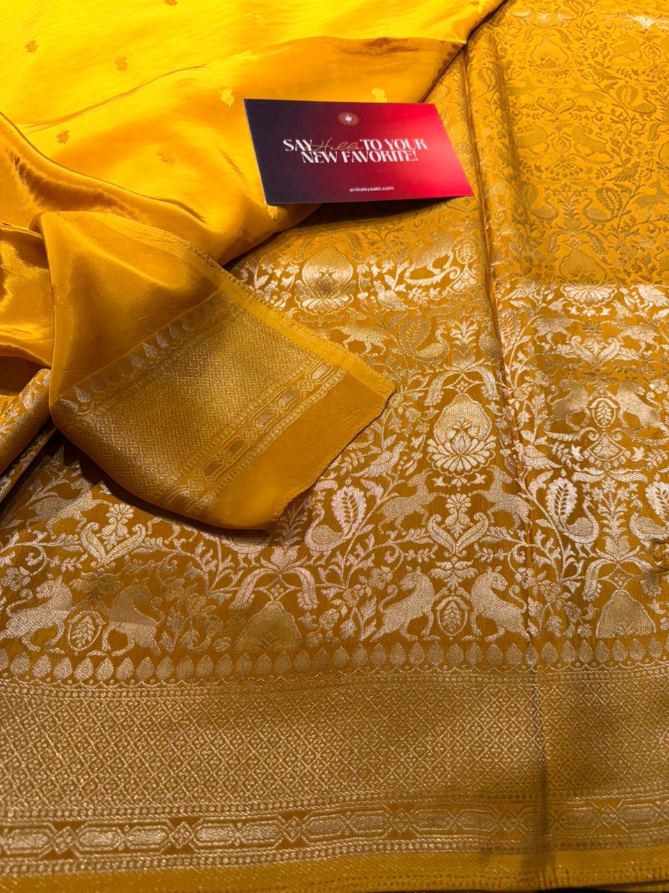 SARA - Anika's Banarasi chinon soft silk saree SA01